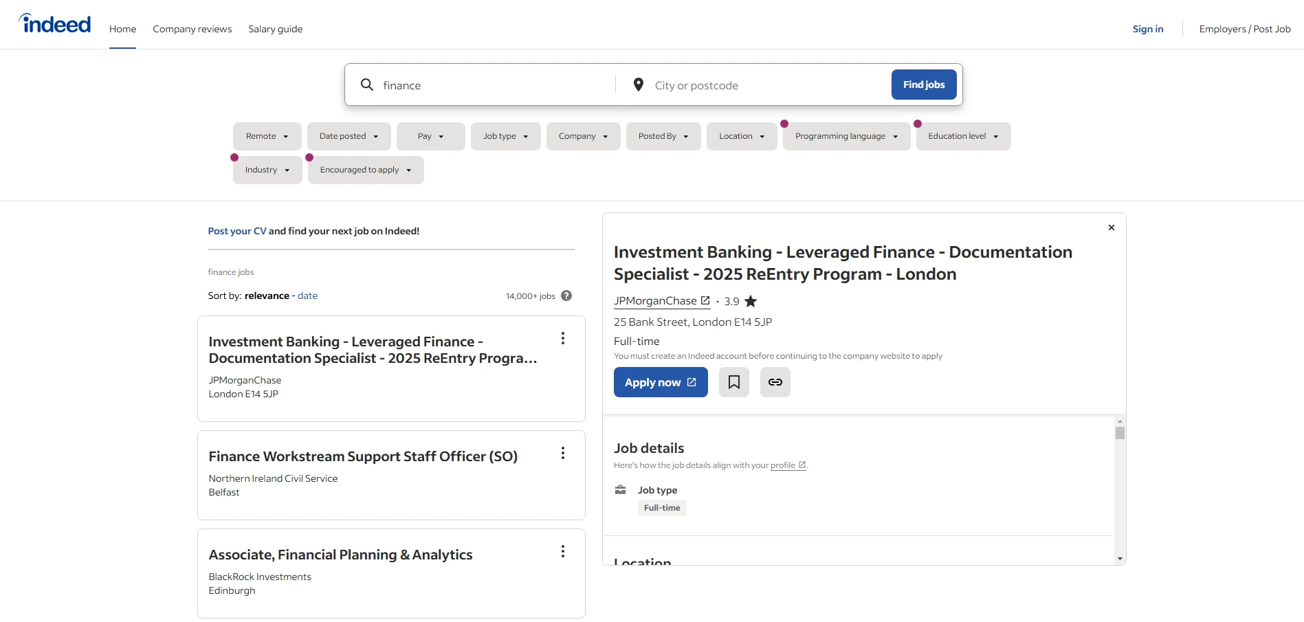 Reach millions of potential finance candidates on Indeed.