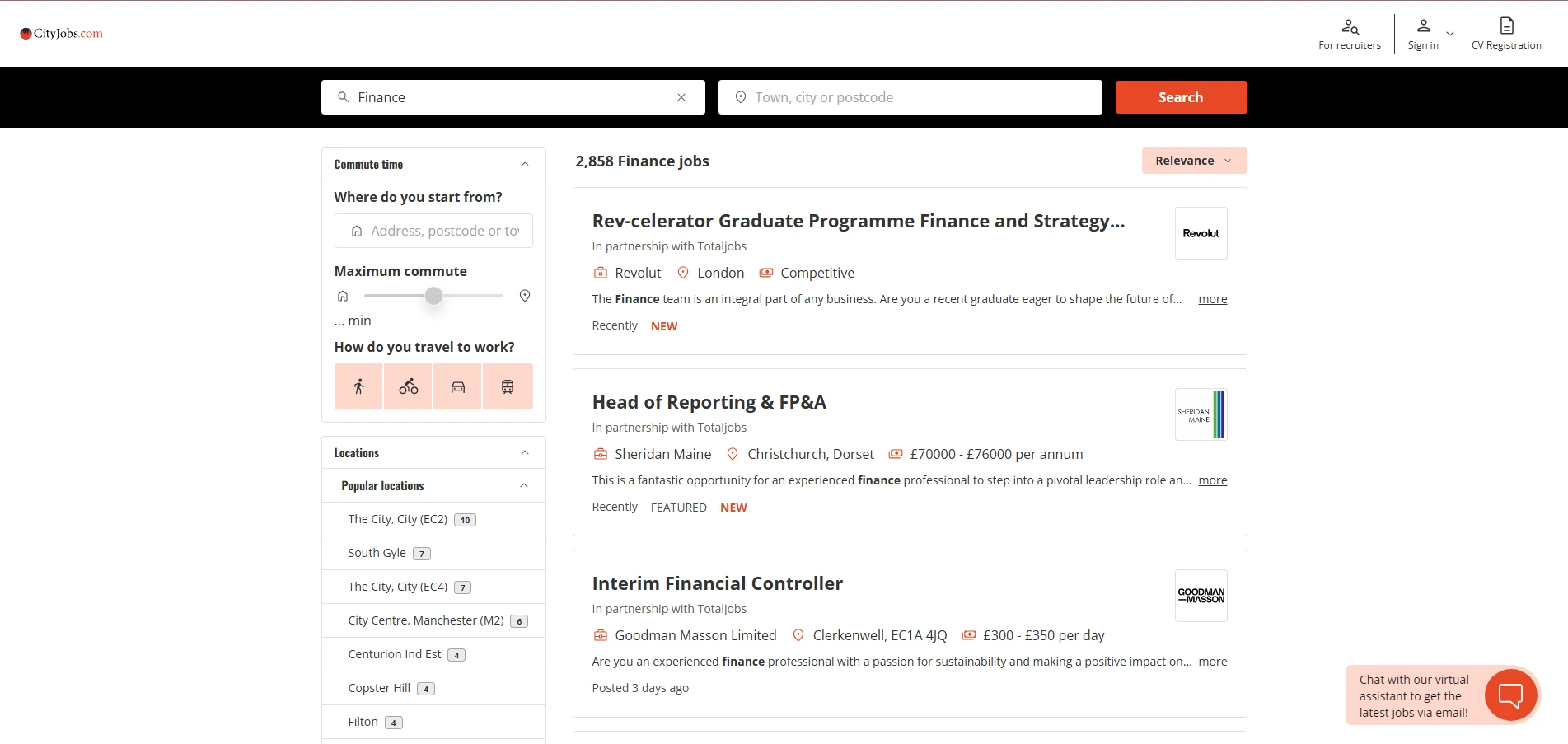 CityJobs is one of the finance job boards in the UK that attracts highly skilled candidates within London’s financial district.