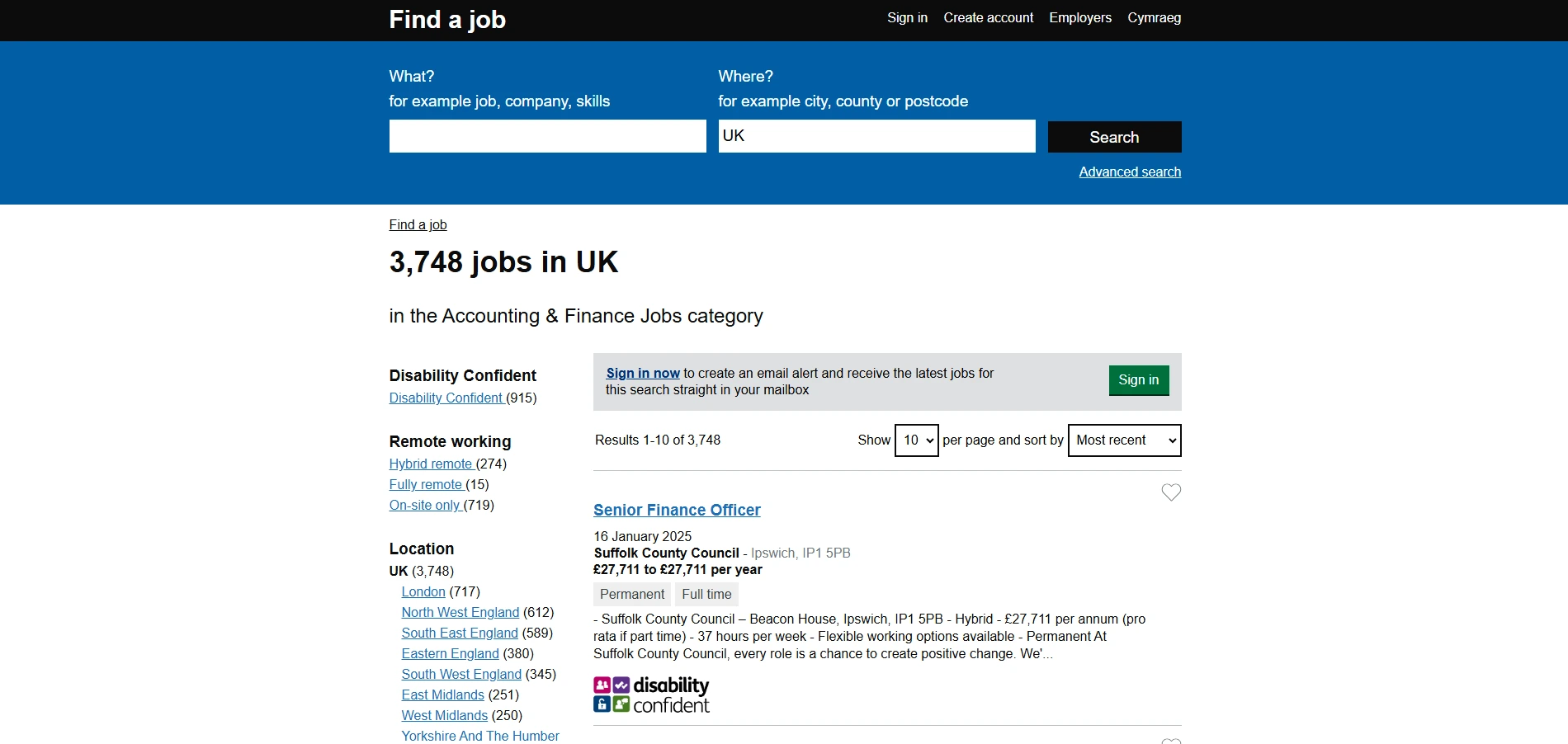 Post jobs for free on Find a Job site.