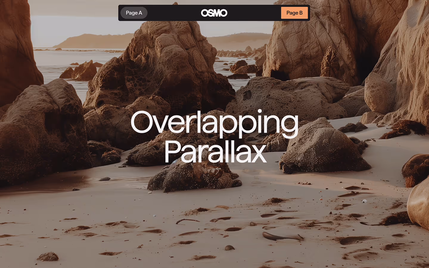 Overlapping Parallax Transition