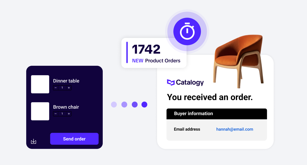 shopping button in a digital product catalog