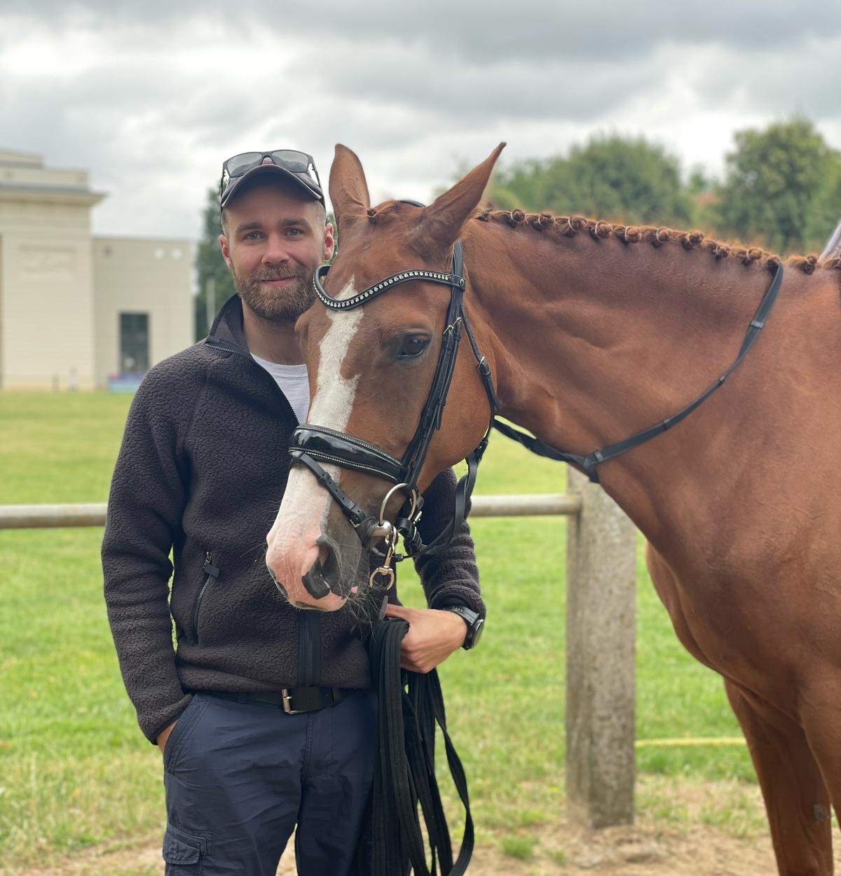 Malte Rudolf and a horse