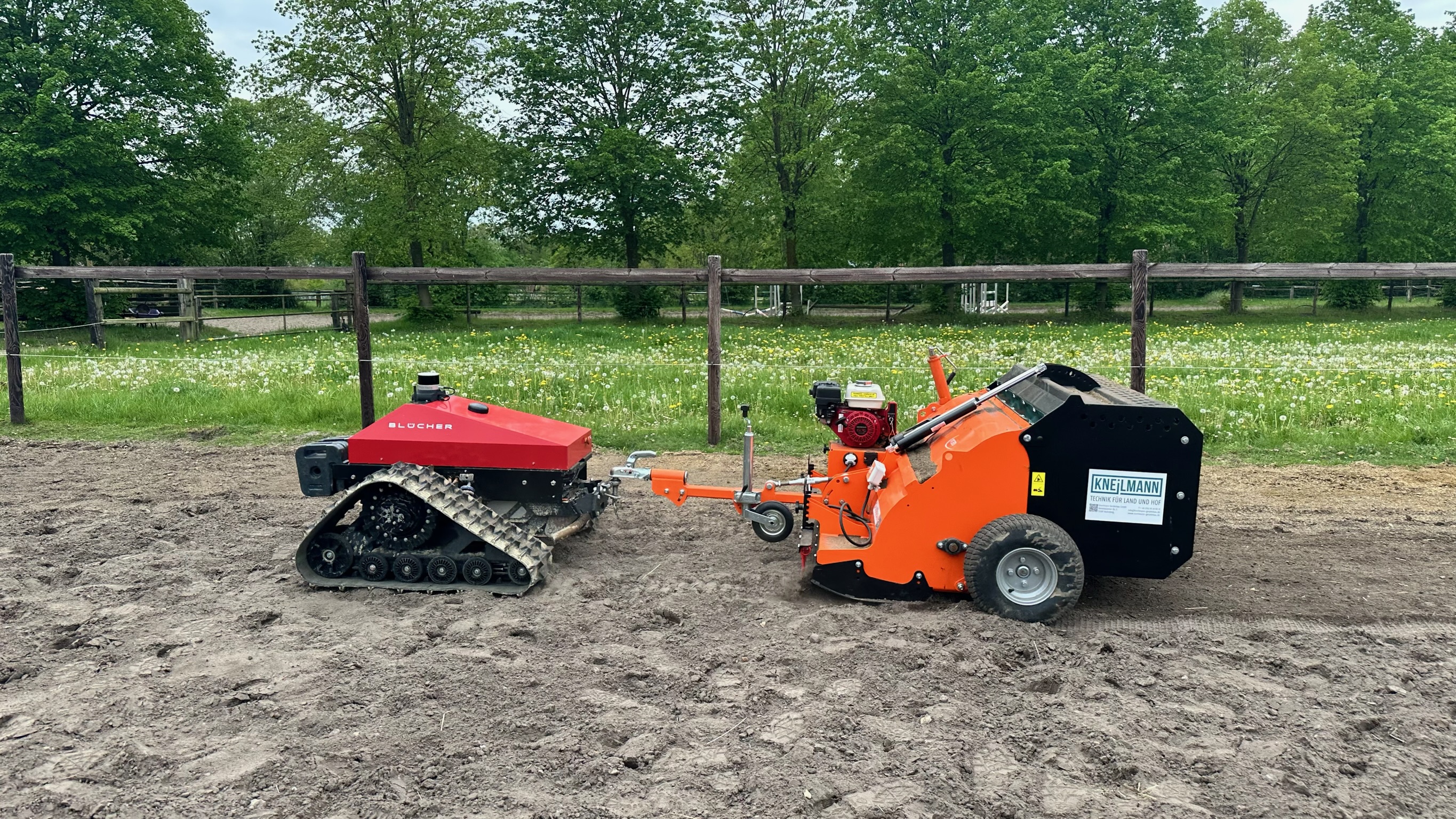 Blücher robot cleaning a paddock