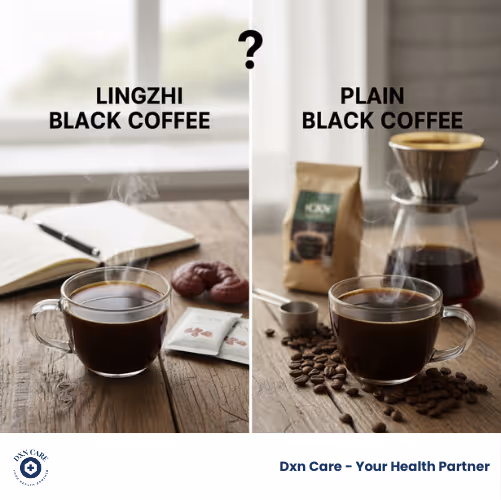 DXN Black Coffee vs Normal Black Coffee