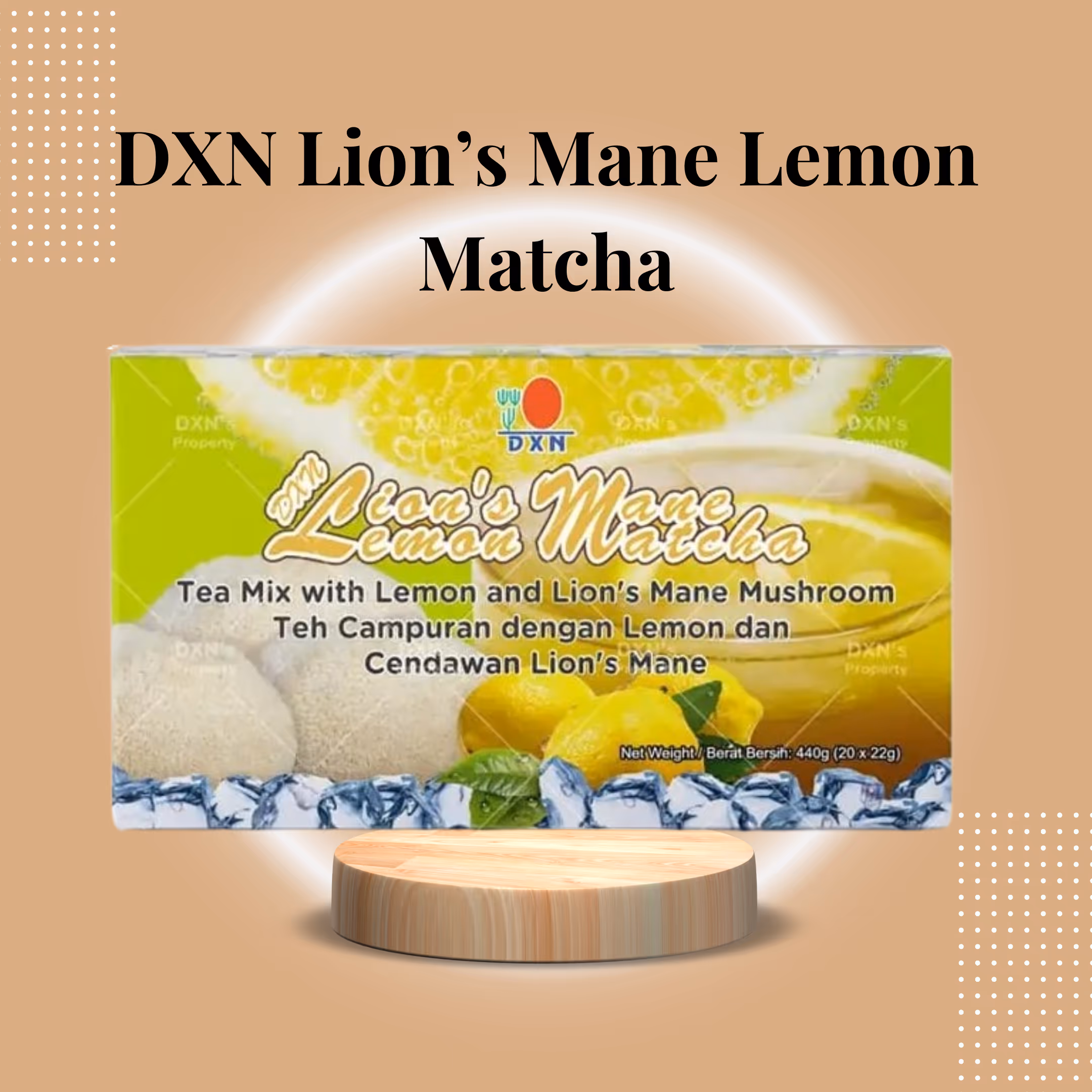 DXN Lion’s Mane Lemon Matcha — Focus, Calm & Clean Energy with Lion’s Mane and Powdered Tea