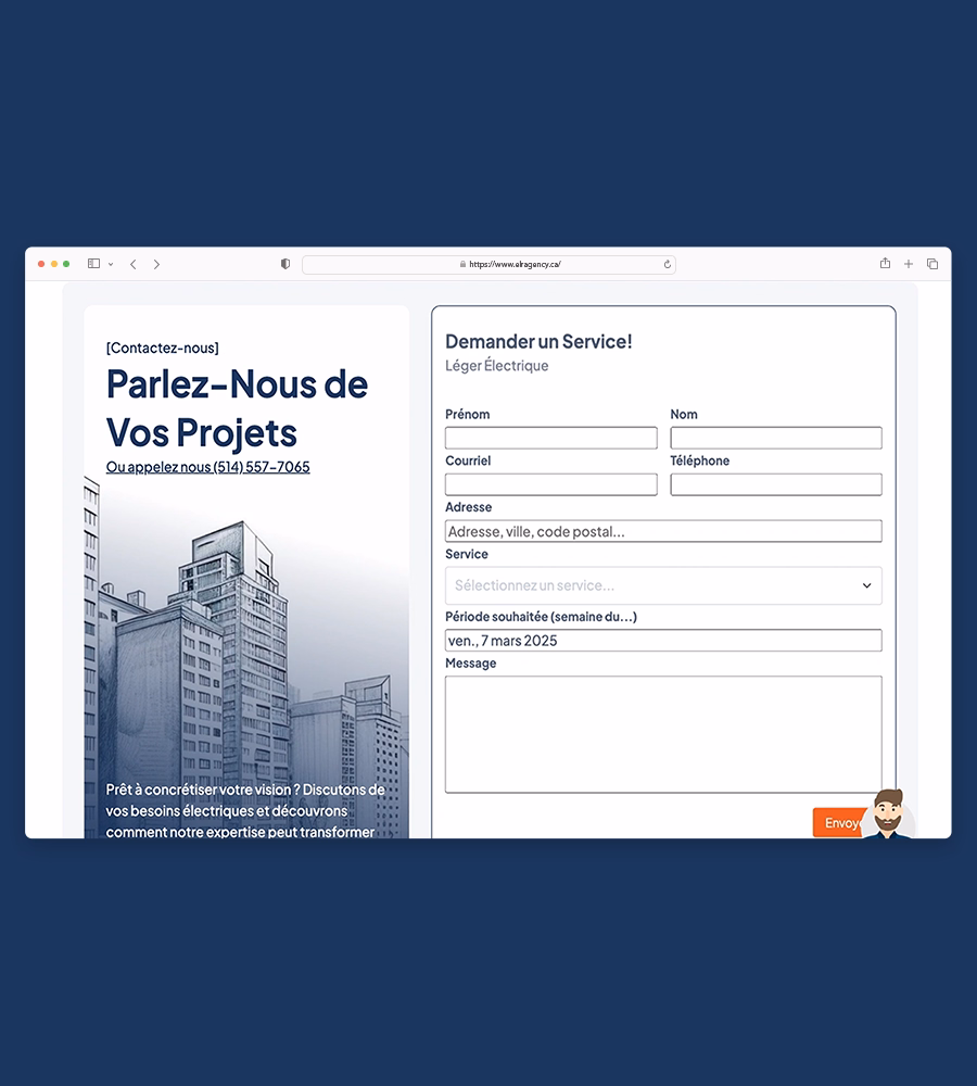 Website design agency for Electrician