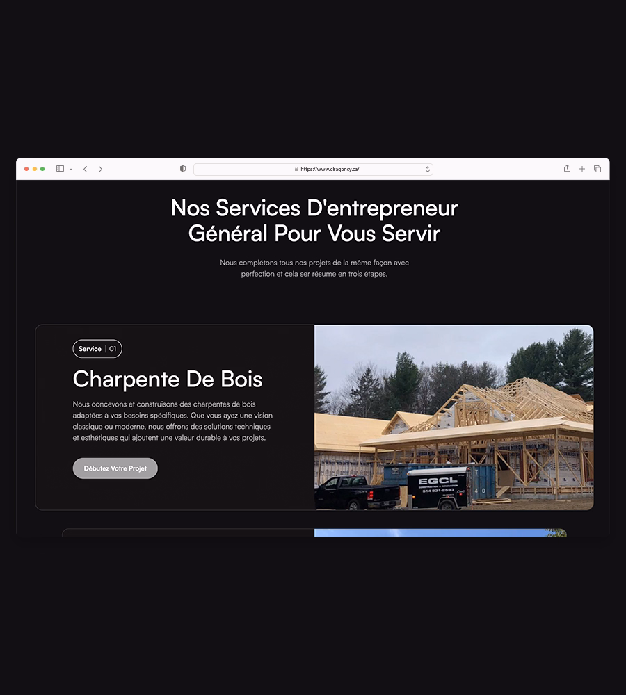 Construction industry website design