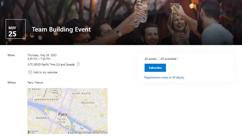 Event manager tool for your Digital Workplace