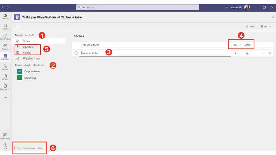 Scheduling tasks in Teams