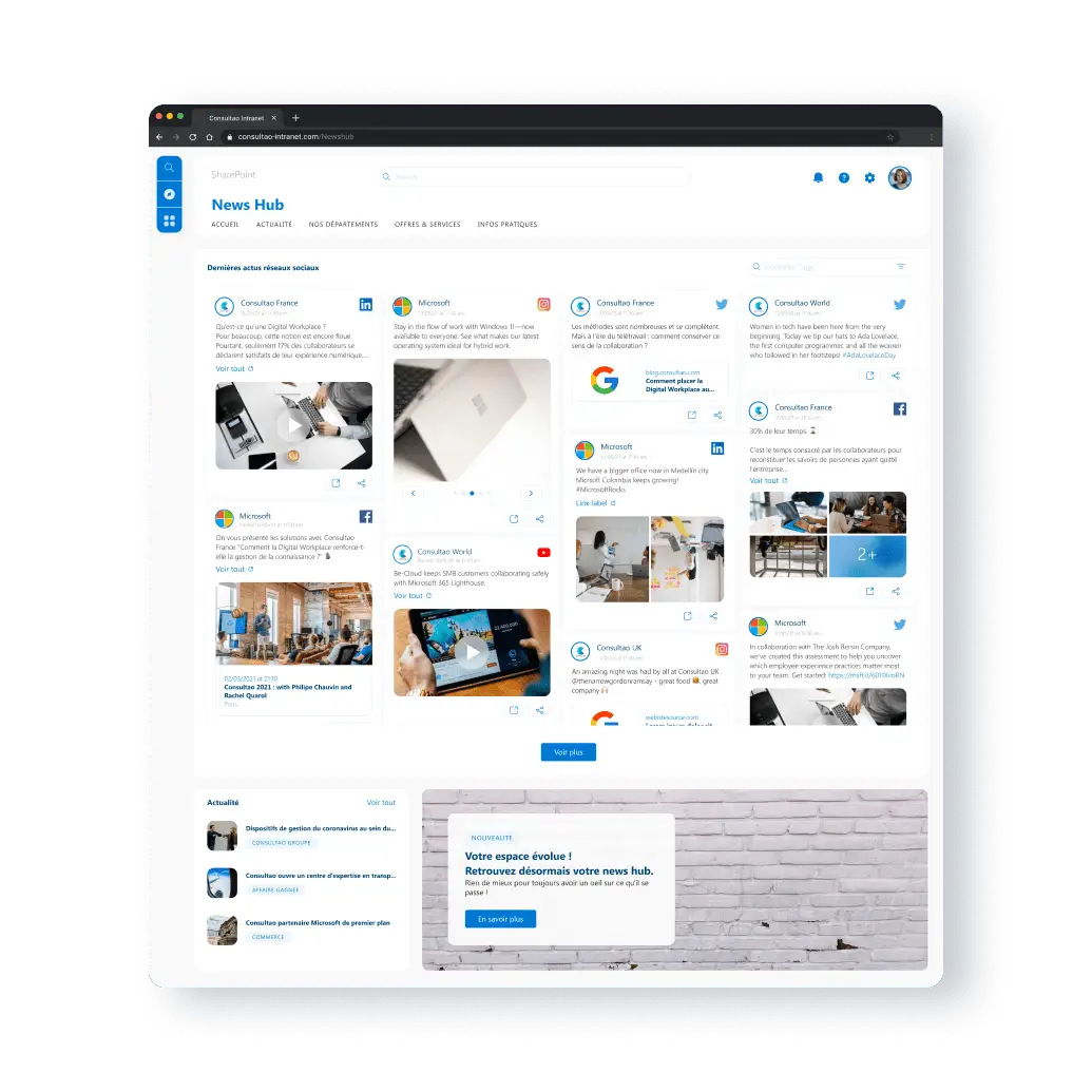 Intranet : Integrate social network