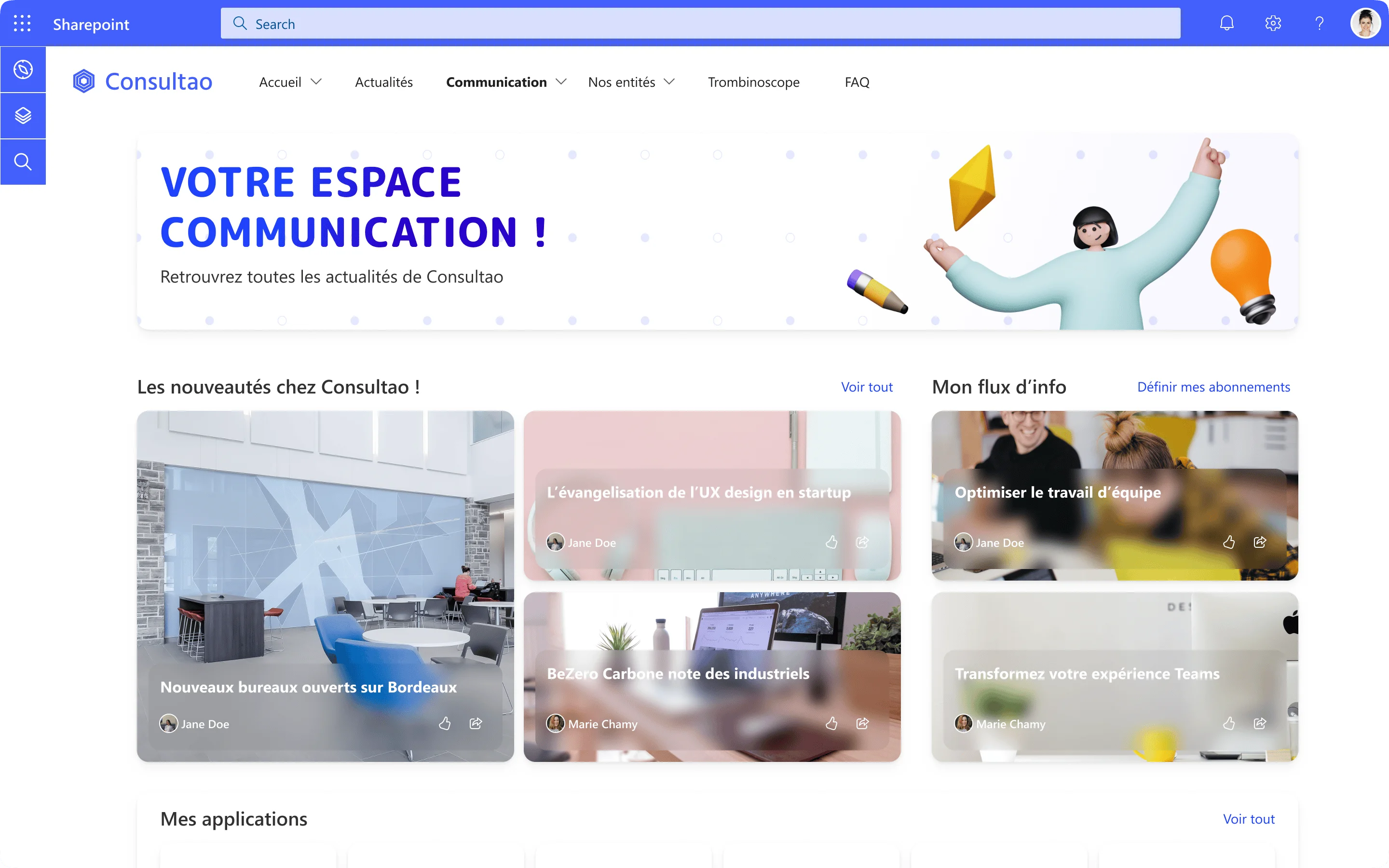 exemple intranet communication
