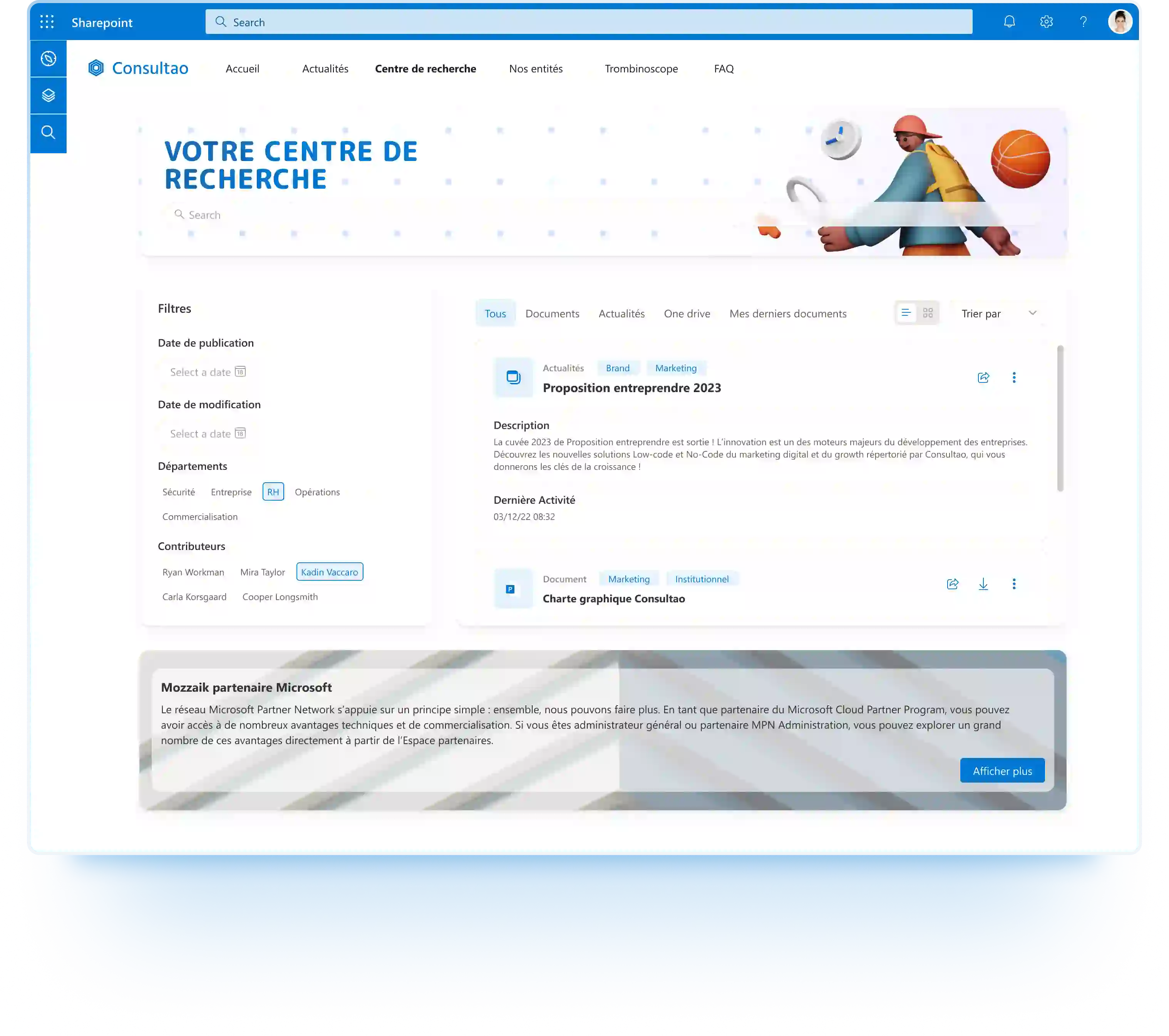 Knowledge management intranet's portail