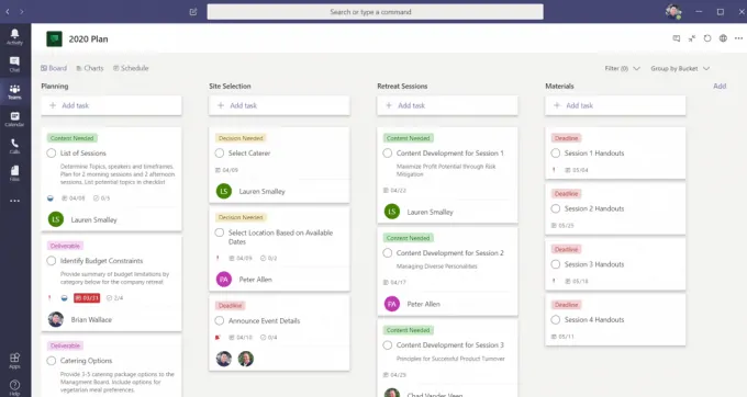 Microsoft planner example