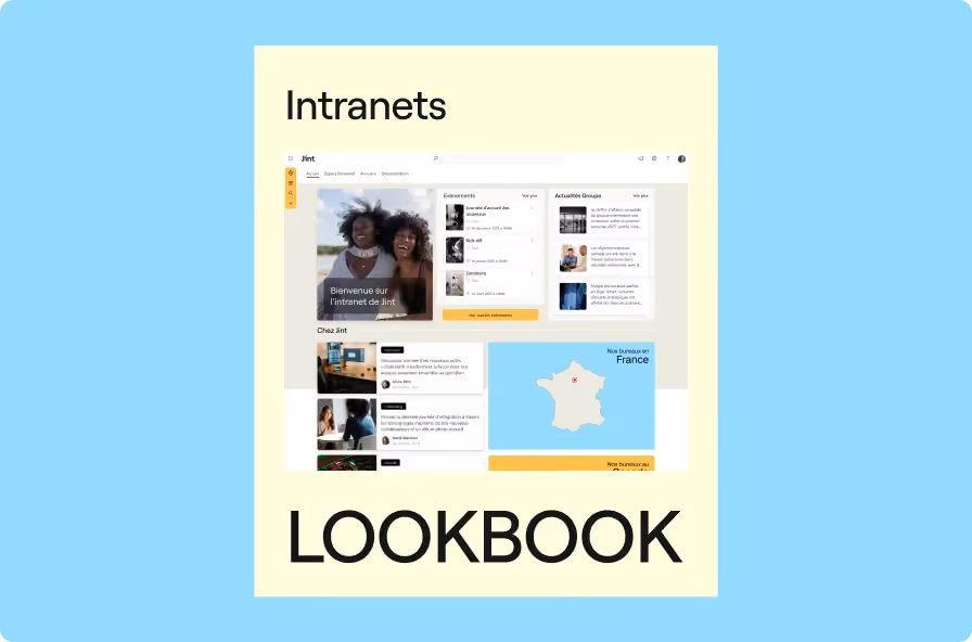 Lookbook : exemples visuels d'intranet Jint
