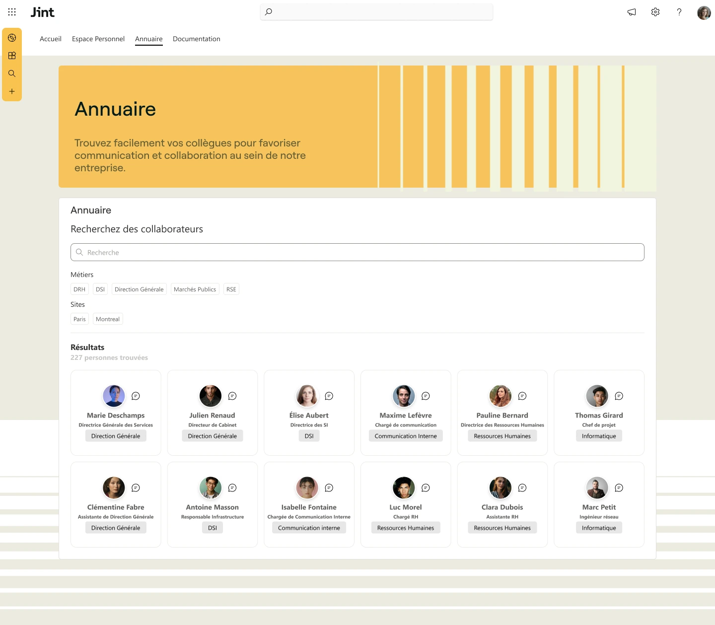 Exemple d'intranet RH 