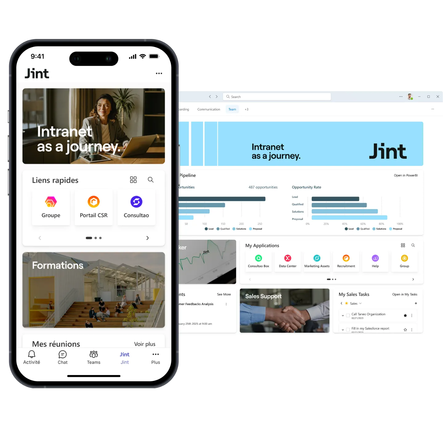 Jint Mobile App alternatives à SharePoint