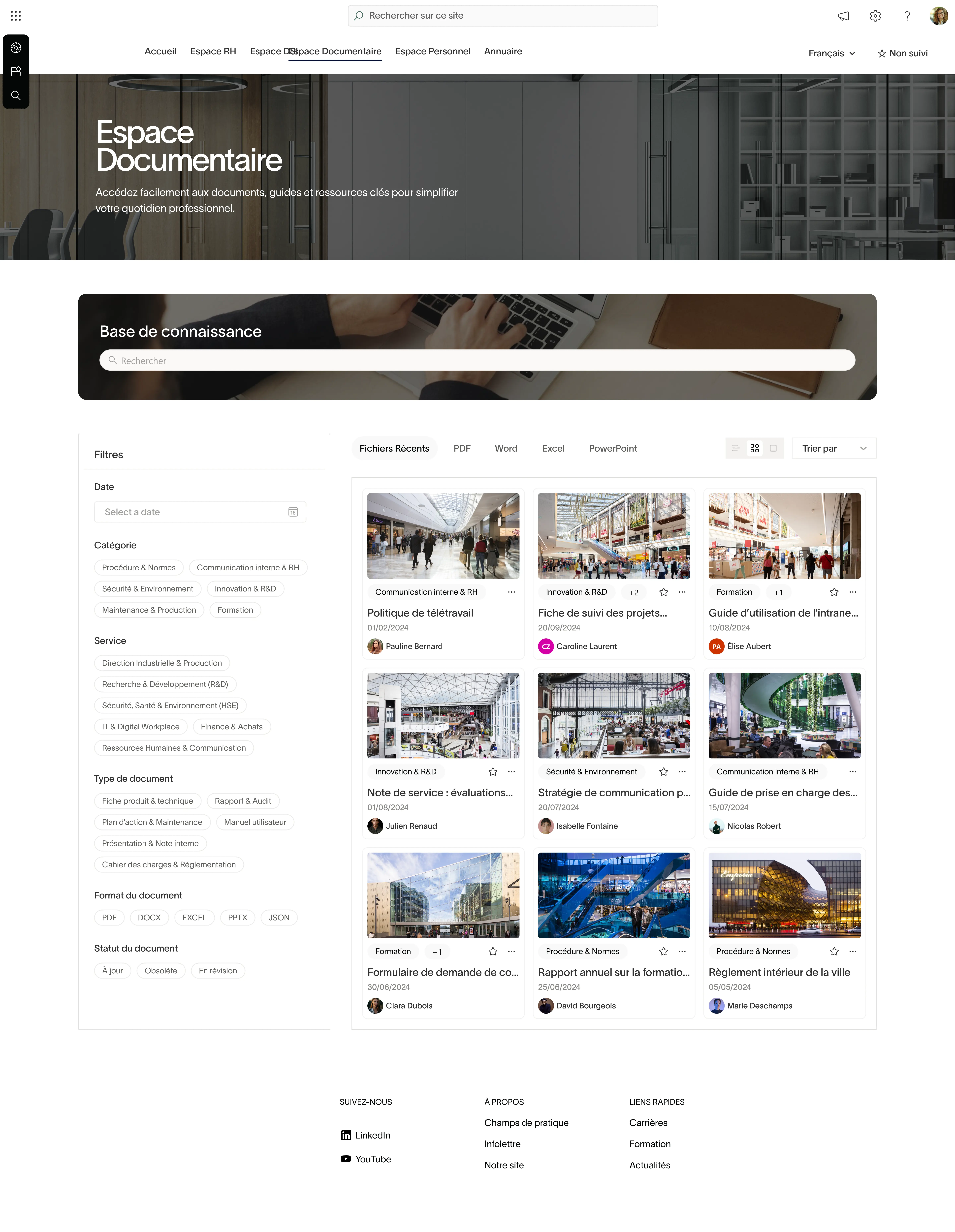 exemple intranet Portail Documentation