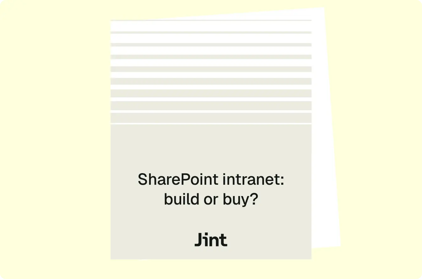 SharePoint intranet: build or buy?