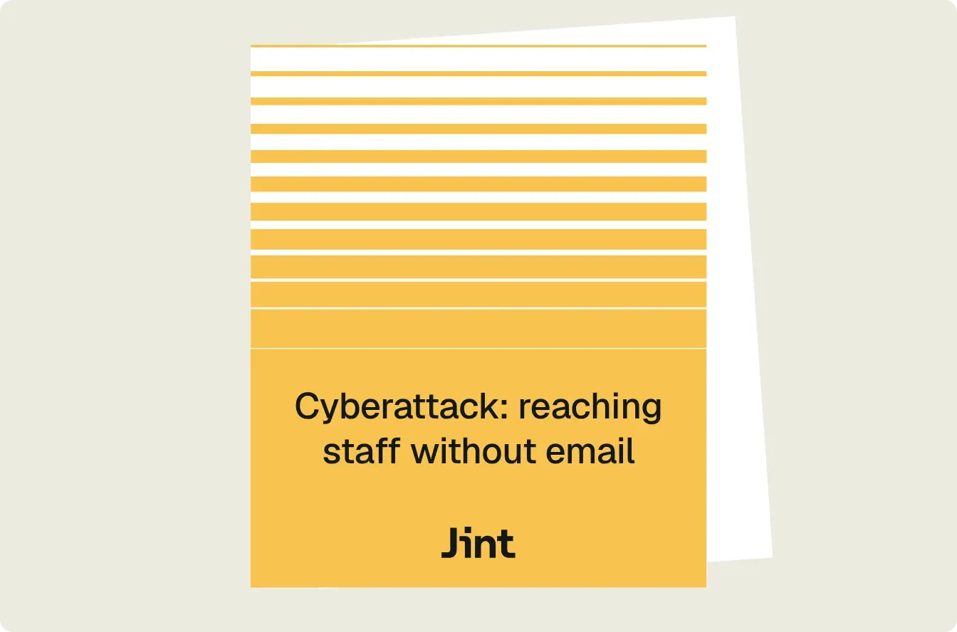 Cyberattack: reaching staff without email