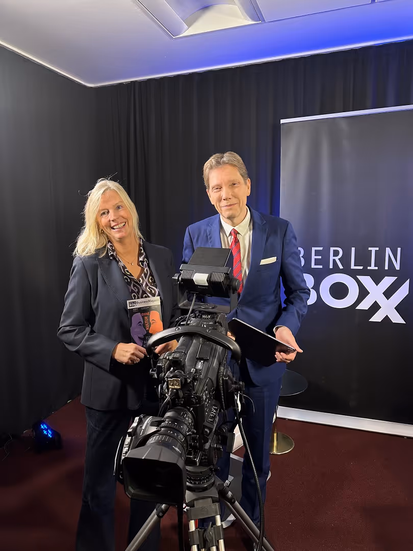 Antje Kimmich in an exclusive TV interview with Andreas Dorfmann