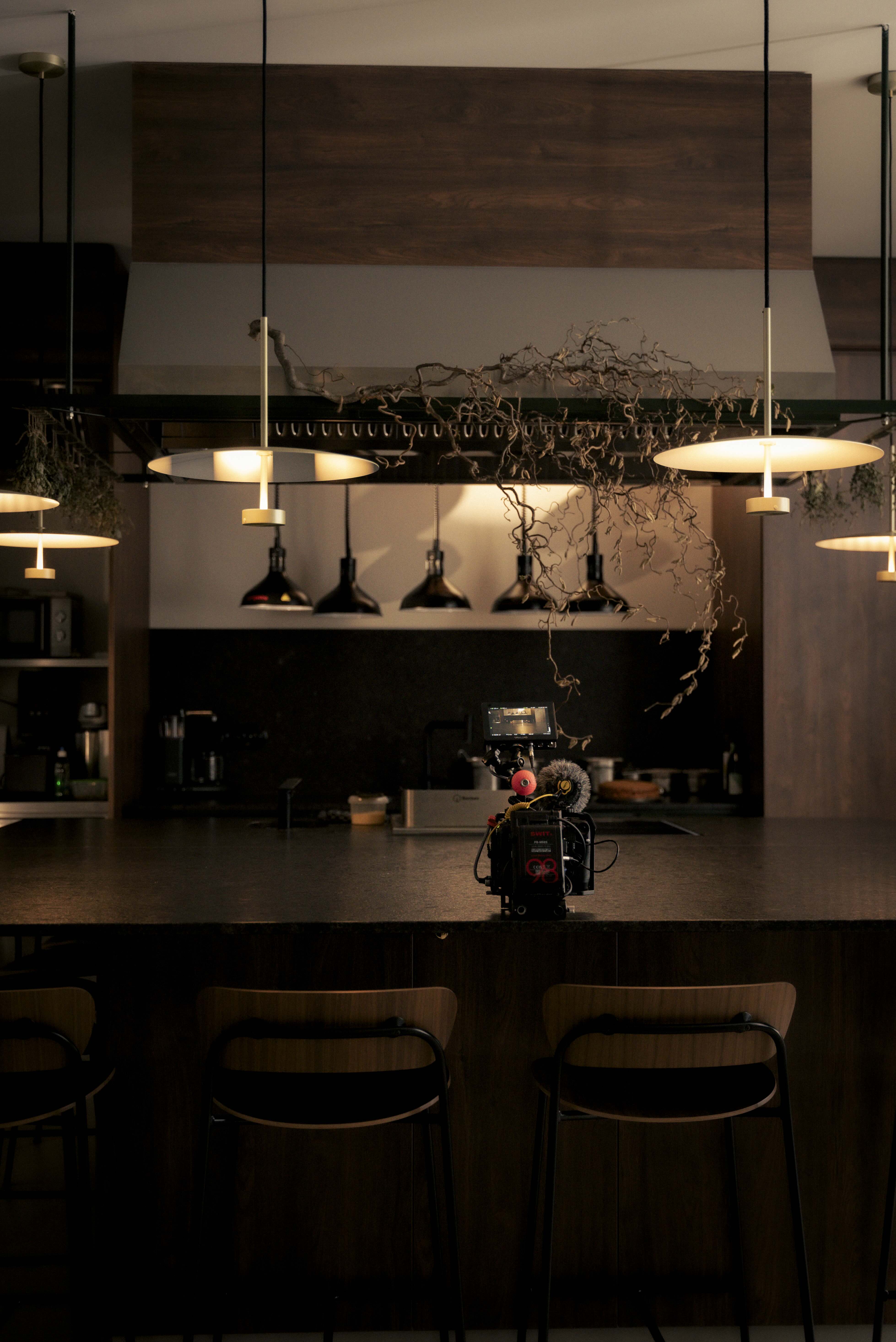 Creative office space with working people.