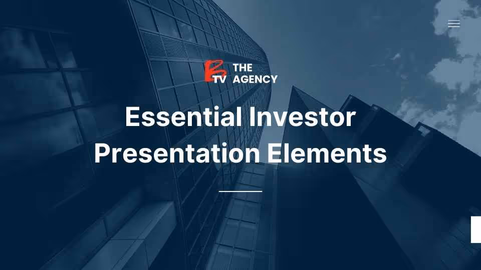 Key Elements to Include in a PowerPoint Presentation for Investors
