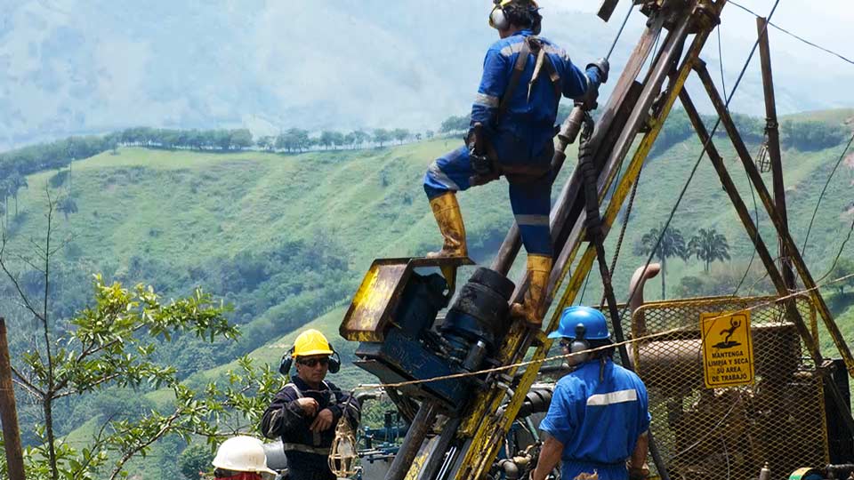 Caldas Gold mine in Colombia