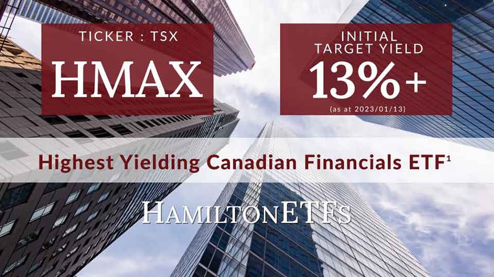 Hamilton ETFs - HMAX: Canada's Highest Yielding Financials ETF
