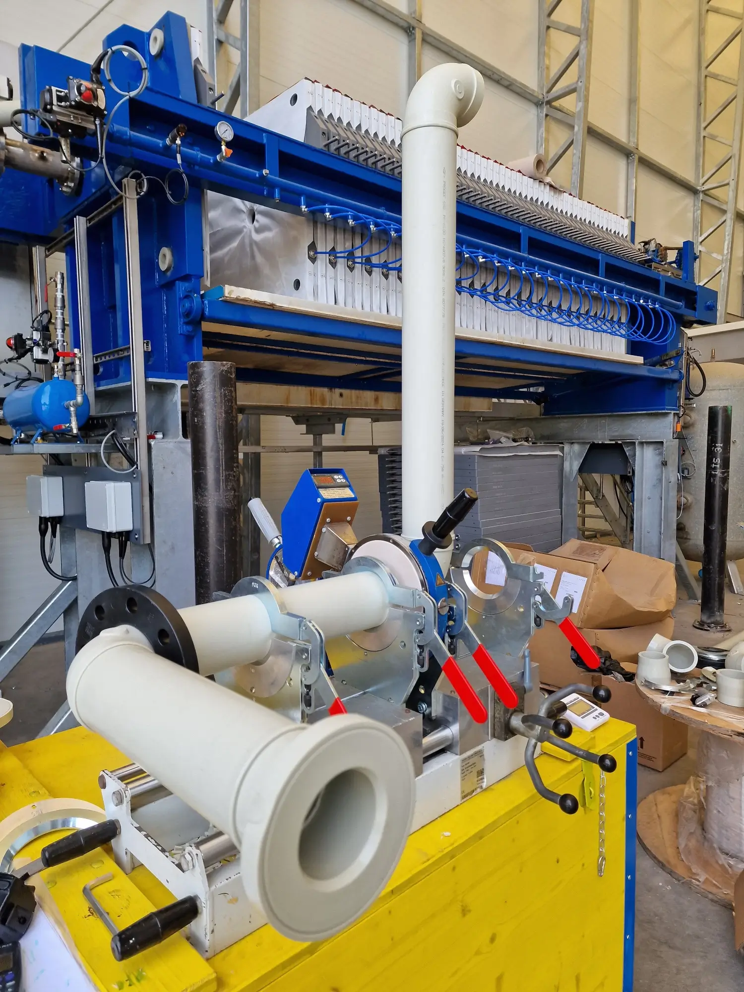 Polypropylene pipe work for hydrochloric sulphate