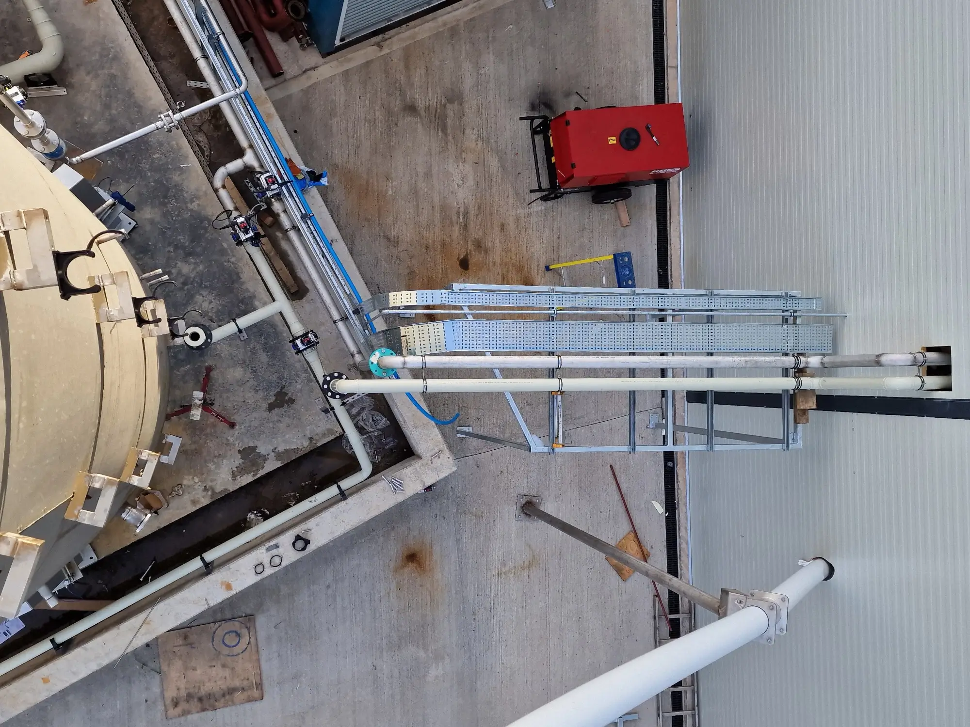 Polypropylene pipe work for hydrochloric sulphate
