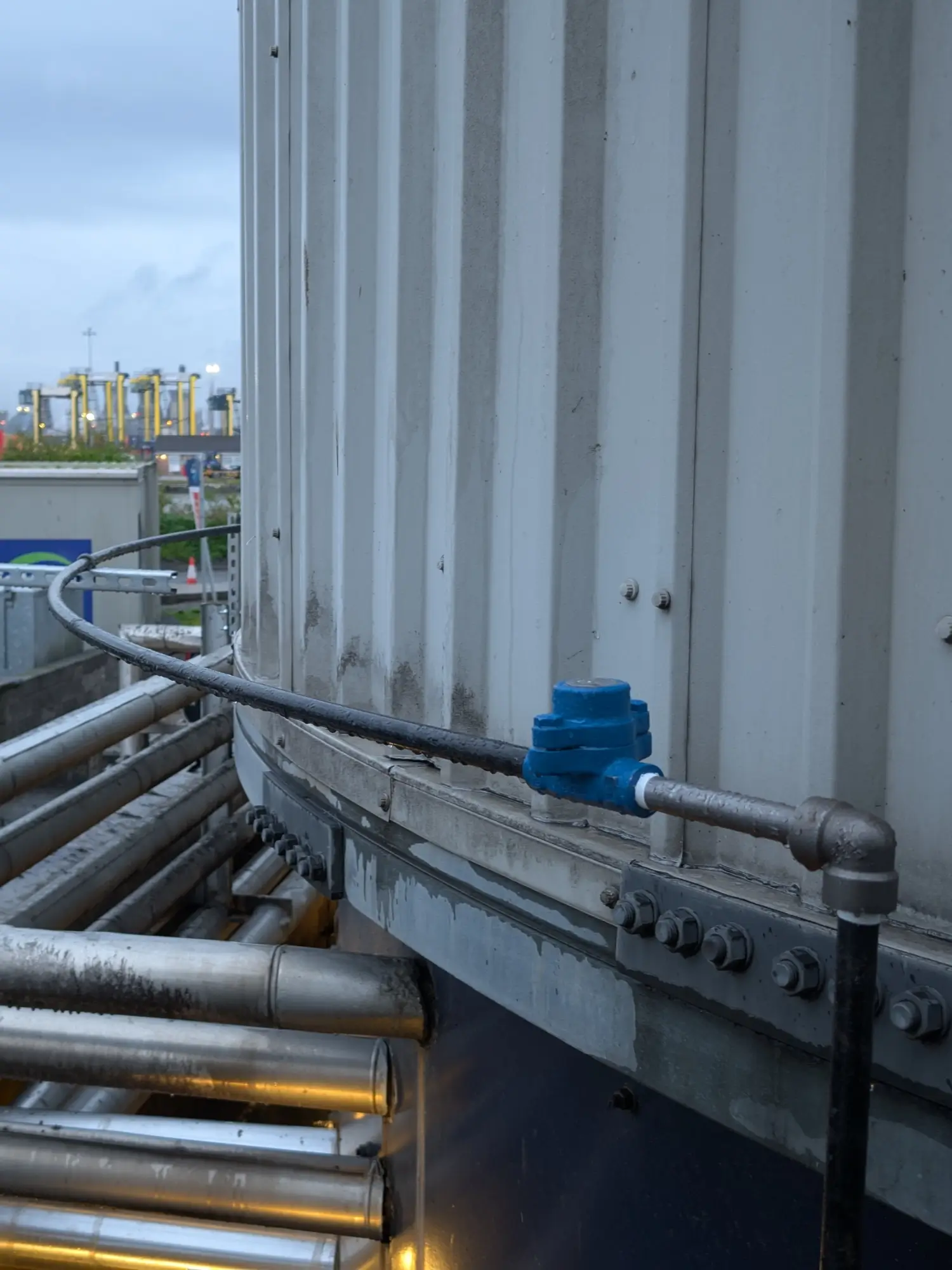 Pipework on site for a client