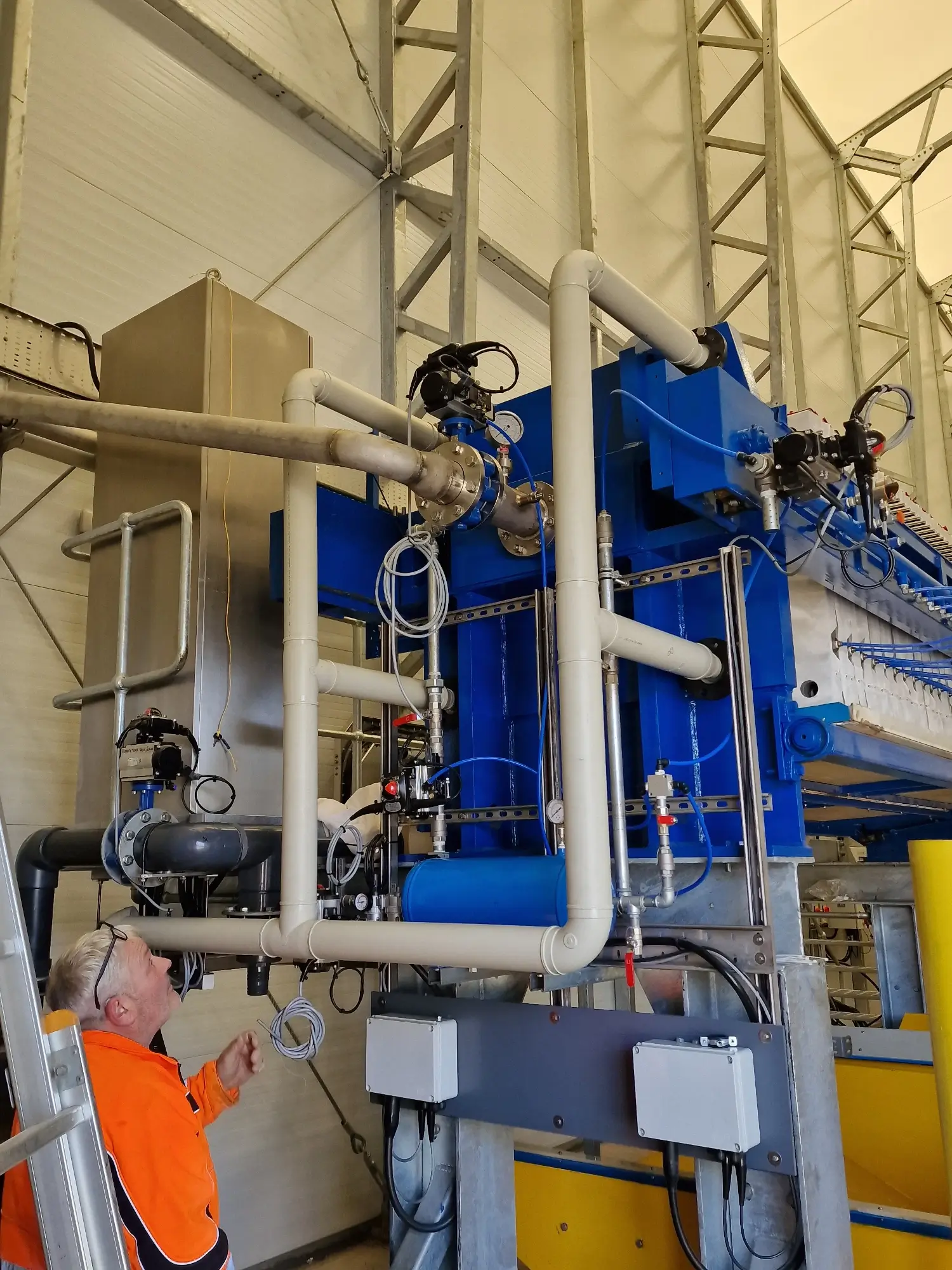 Polypropylene pipe work for hydrochloric sulphate