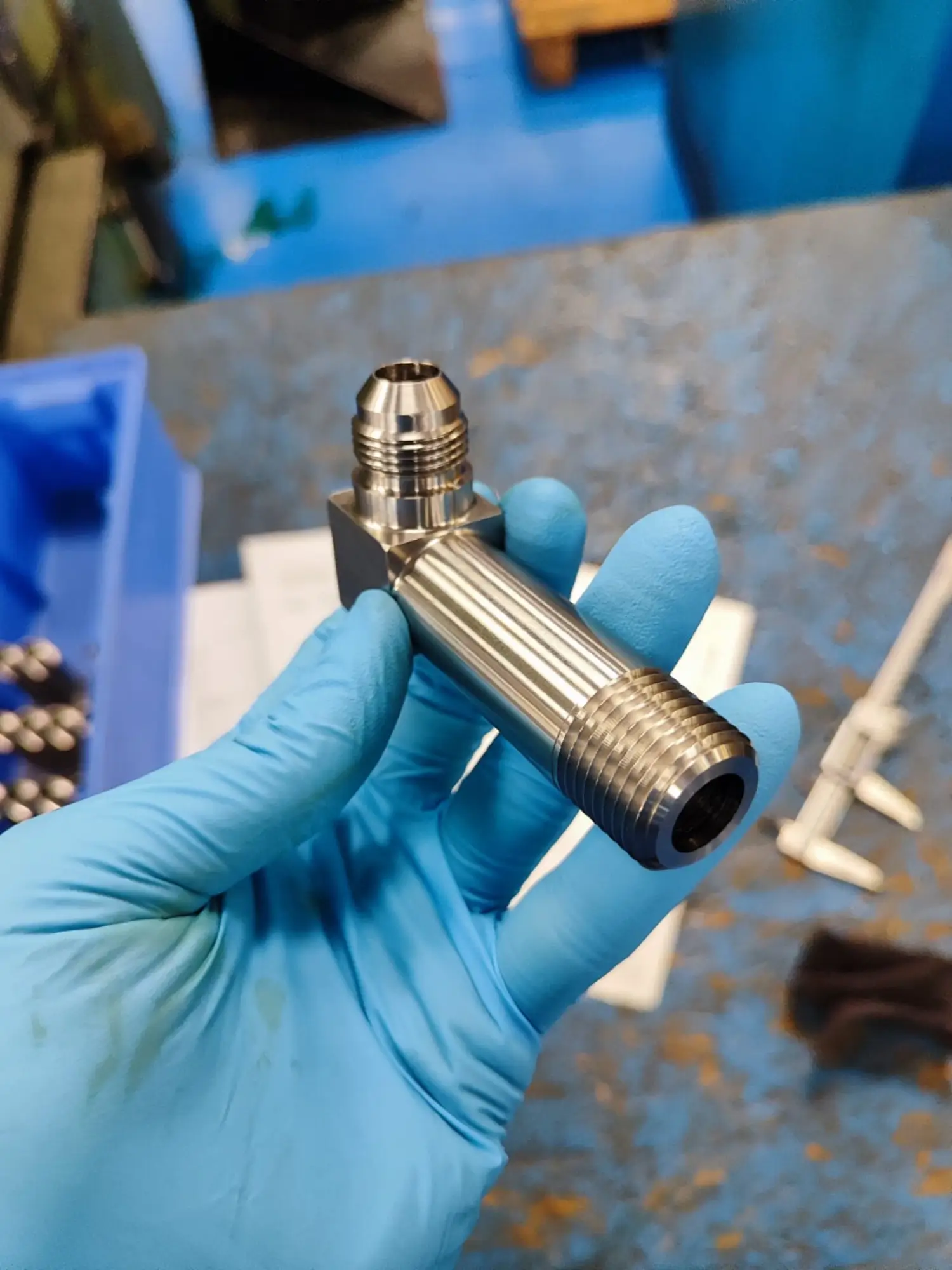 A machined hydraulic component