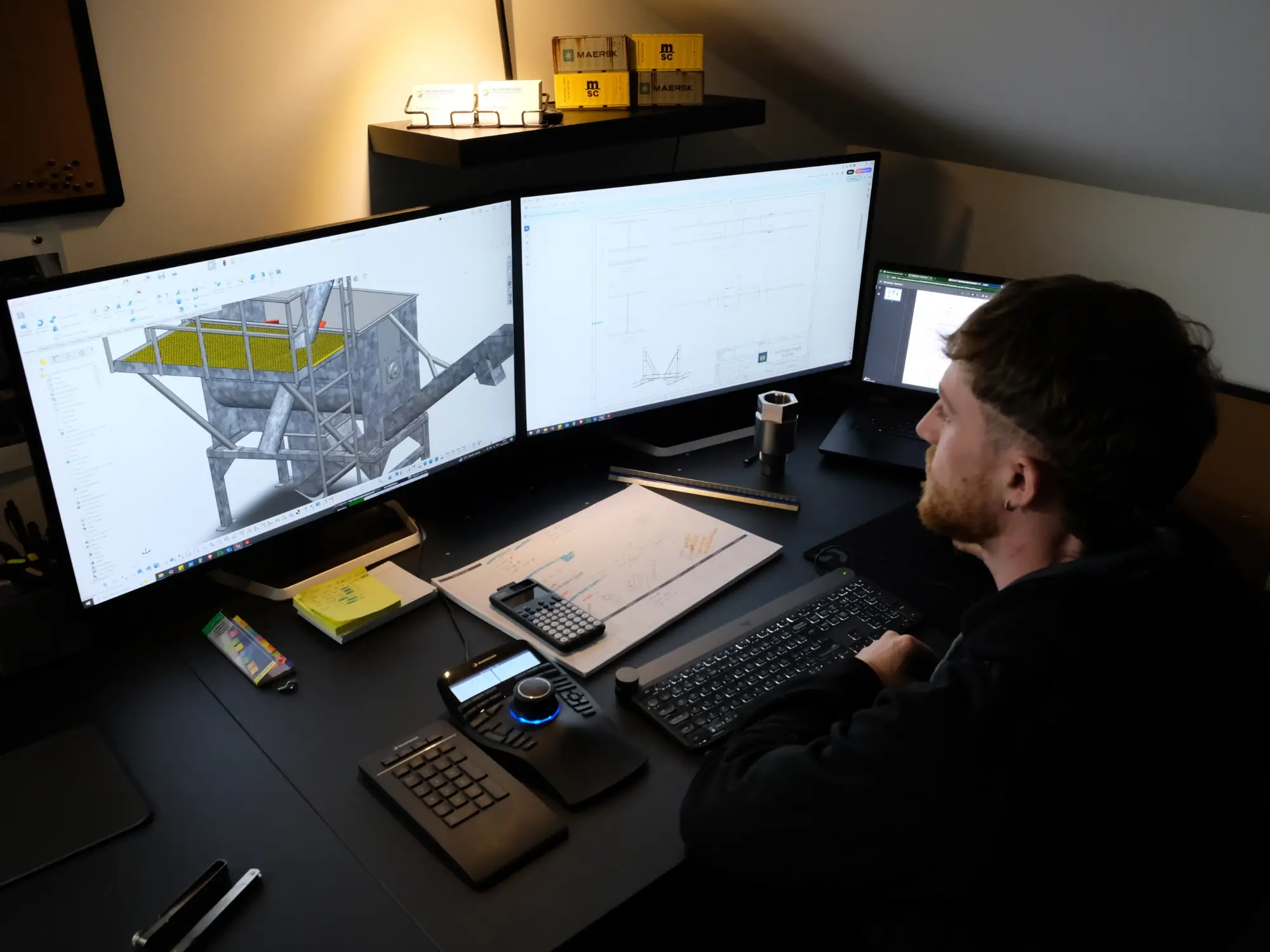 Working on CAD files on the computer