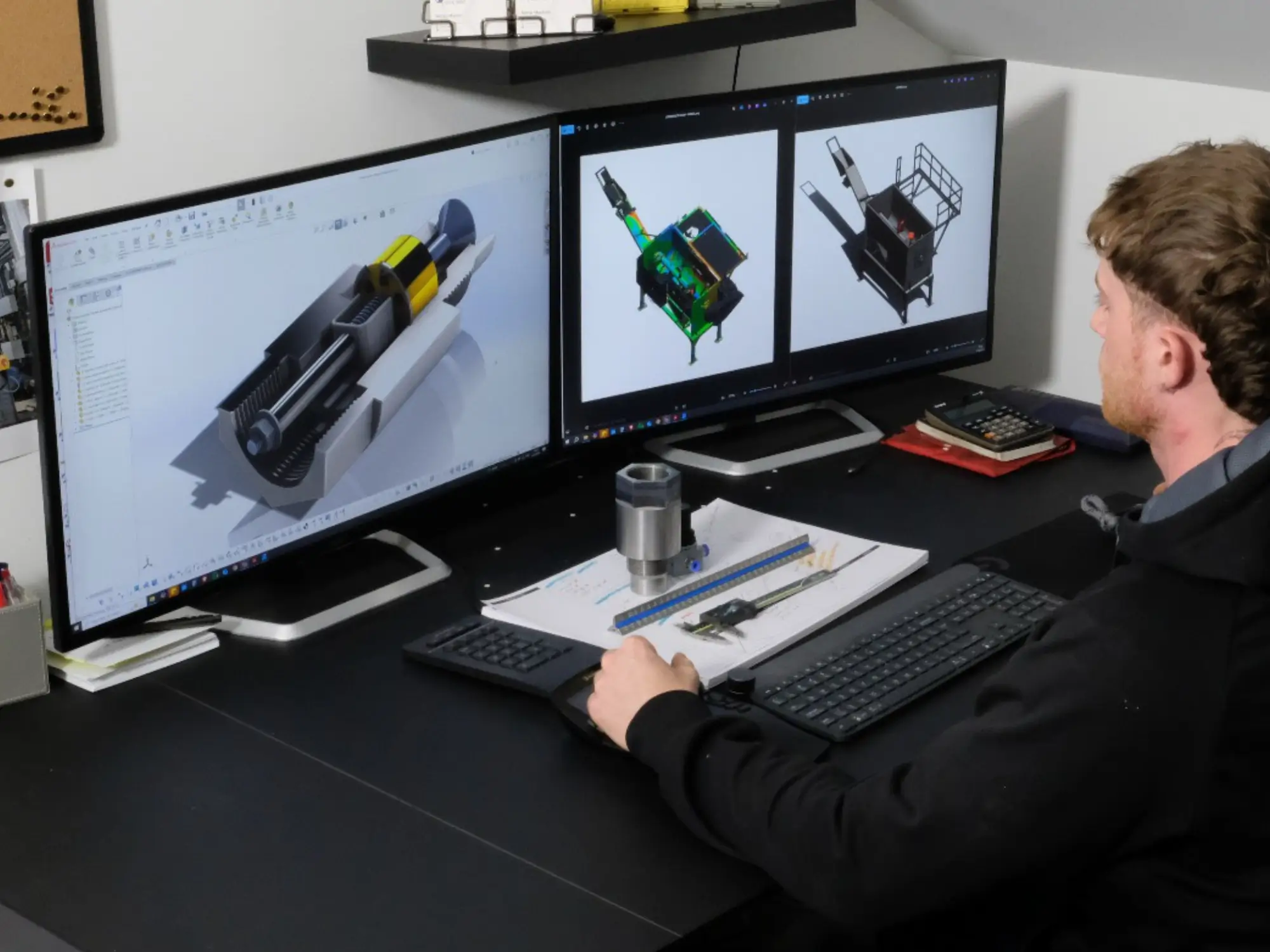 Working on CAD files on the computer