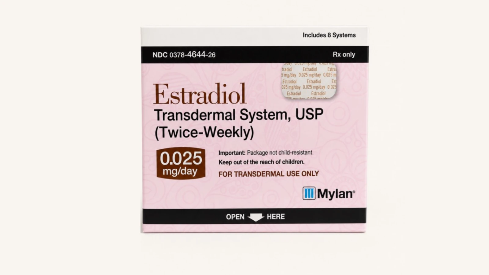 Box of estradiol transdermal patches