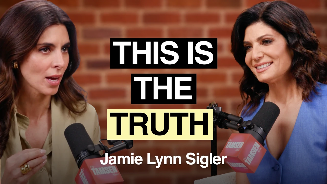 The Tamsen Show episode cover: Jamie Lynn Sigler and Tamsen Fadal, text reads 'This is the truth'