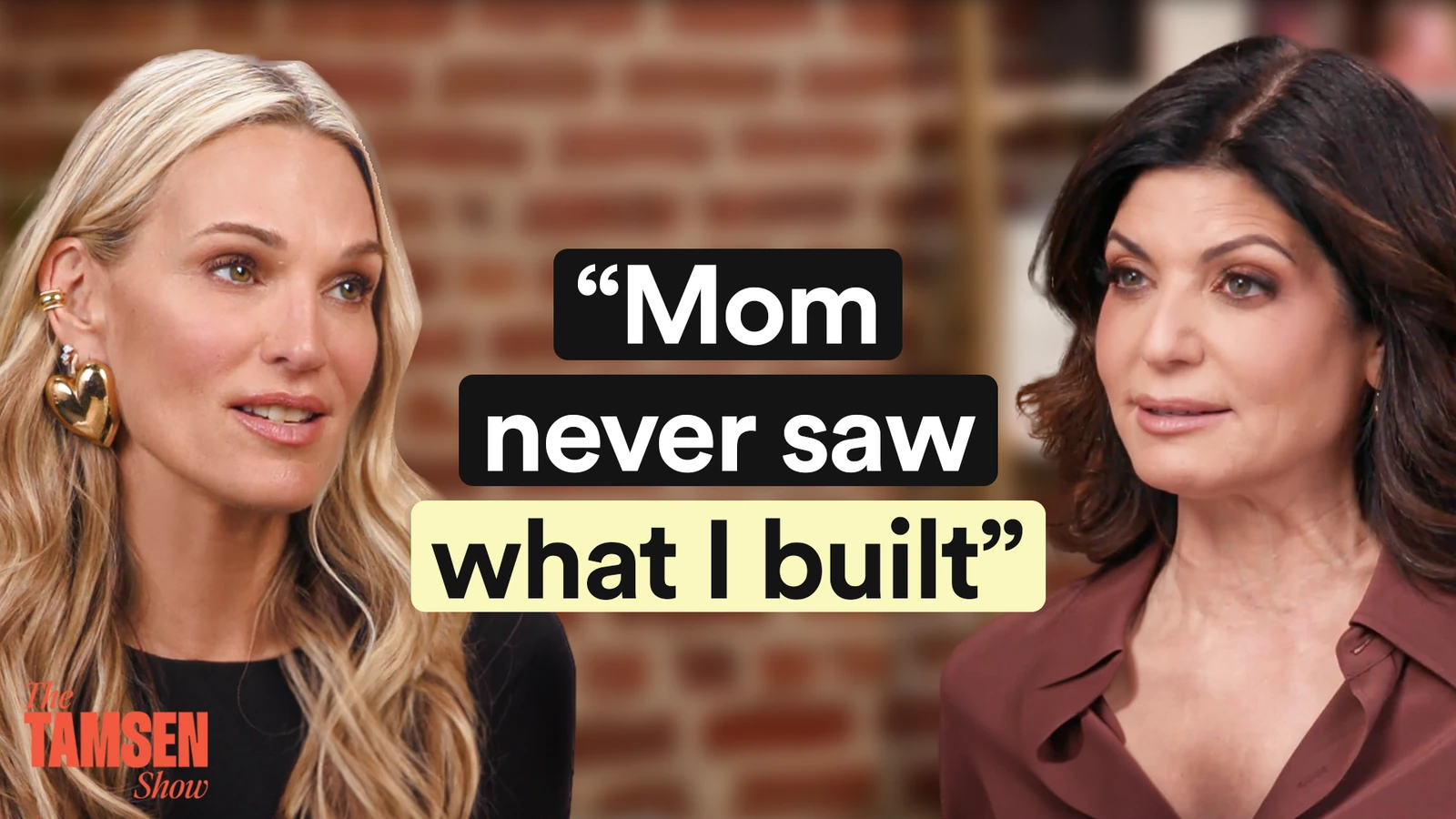 The Tamsen Show episode cover: Molly Sims and Tamsen Fadal, text reads 'Mom never saw what I built'