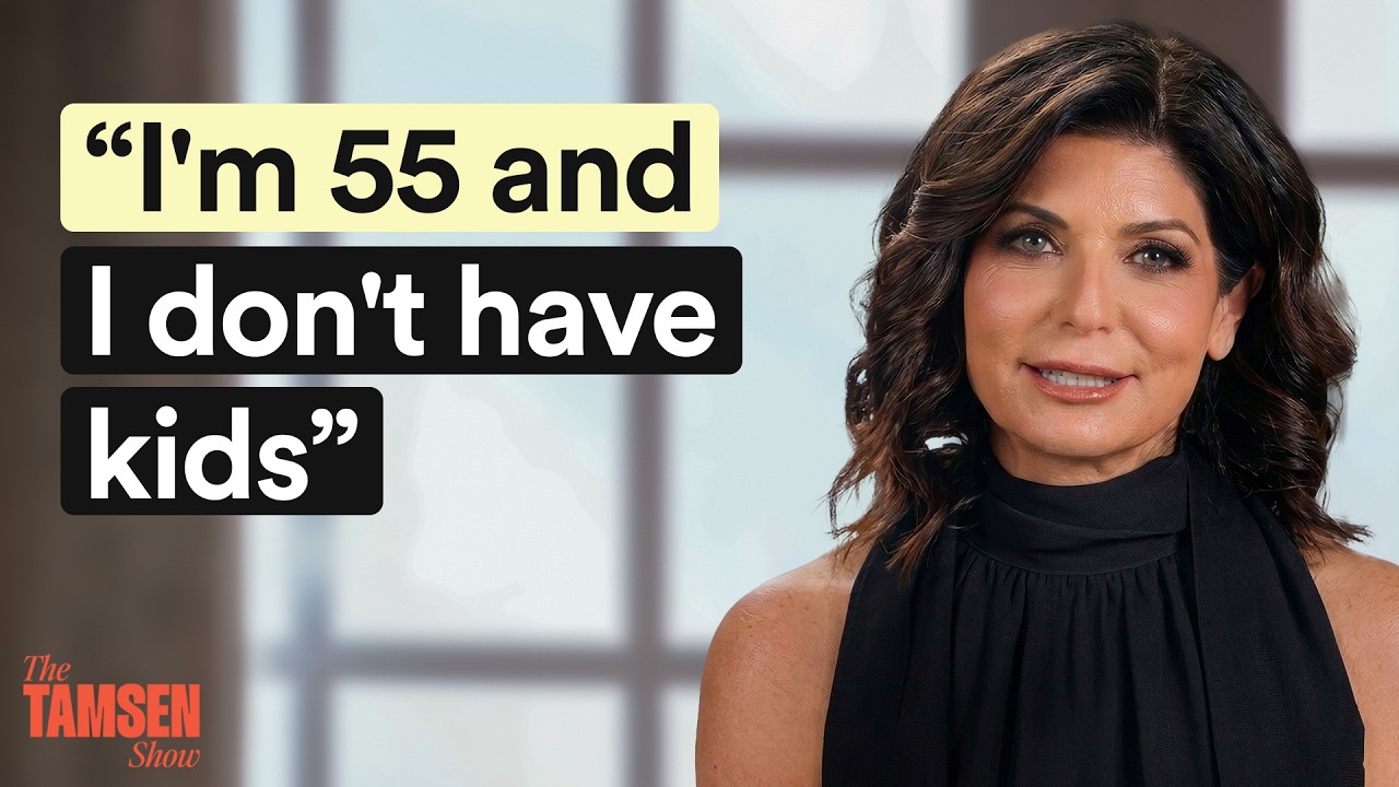 The Tamsen Show episode cover: Tamsen Fadal, text reads 'I'm 55 and I don't have kids'