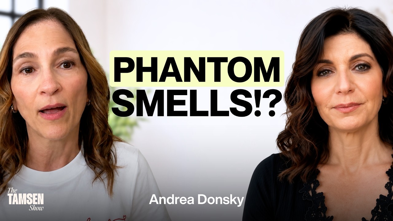 The Tamsen Show episode cover: Andrea Donsky and Tamsen Fadal, text reads 'Phantom smells!?'
