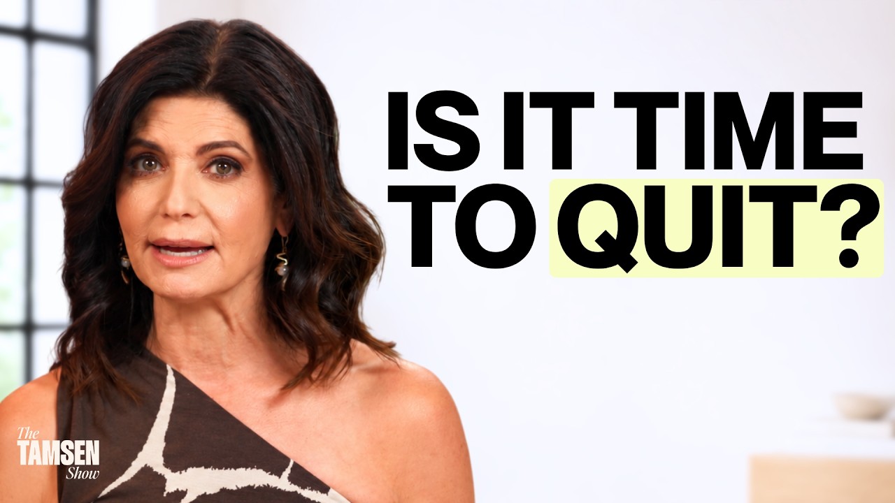 The Tamsen Show episode cover: Tamsen Fadal, text reads 'Is it time to quit?'