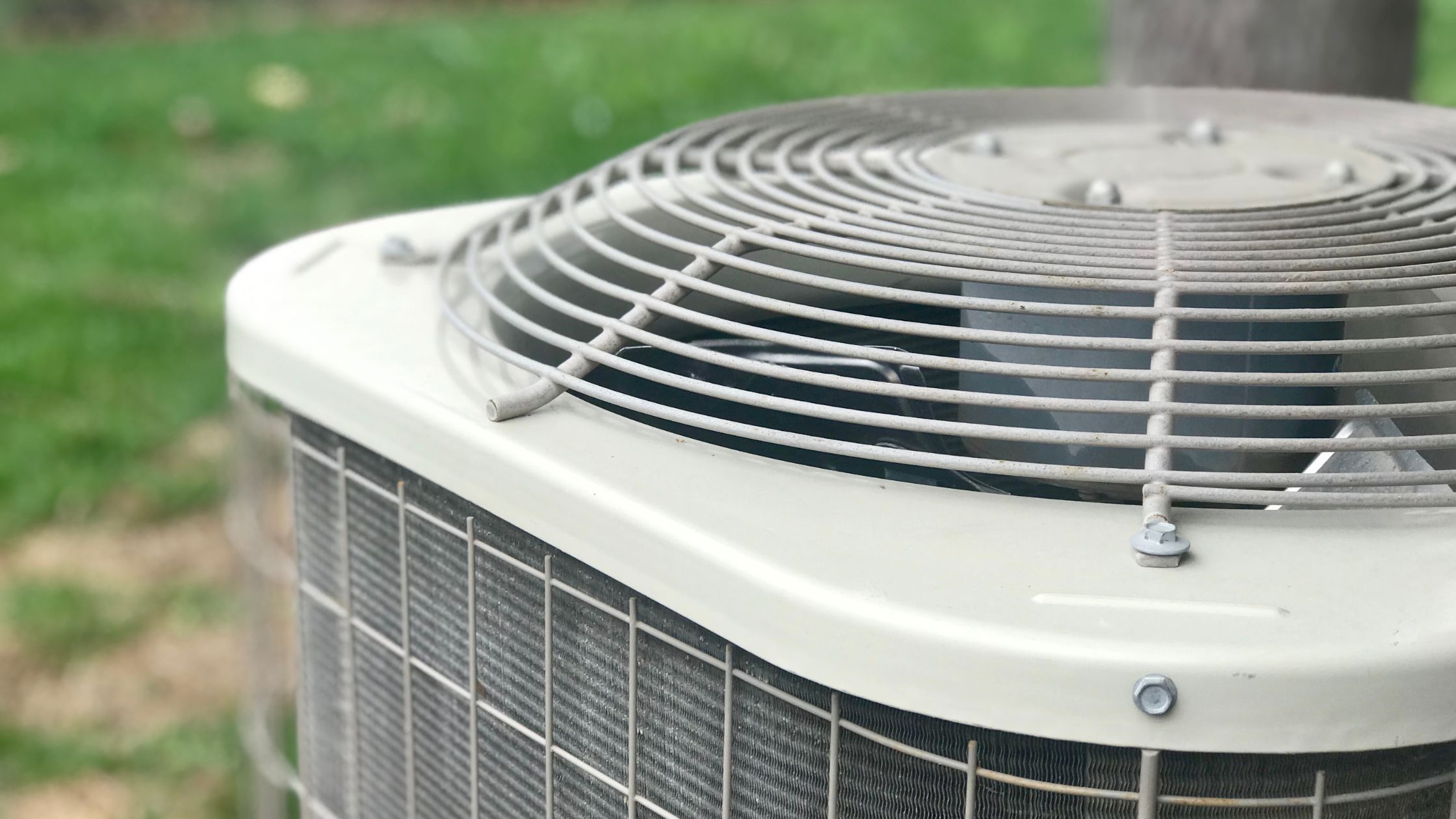 Outdoor AC unit in a co-ownership building