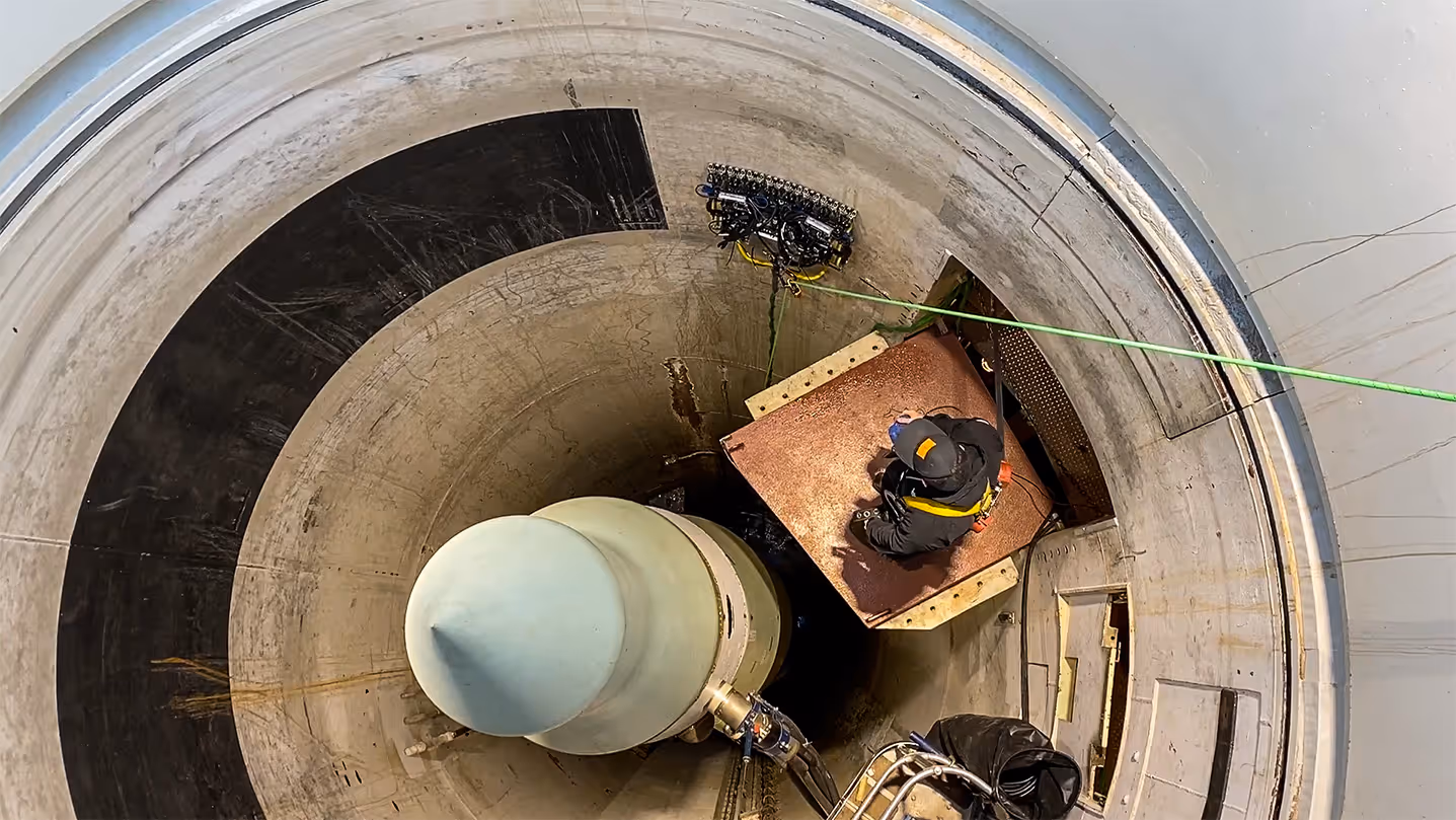 Gecko Robotics performing an inspection inside missile silo