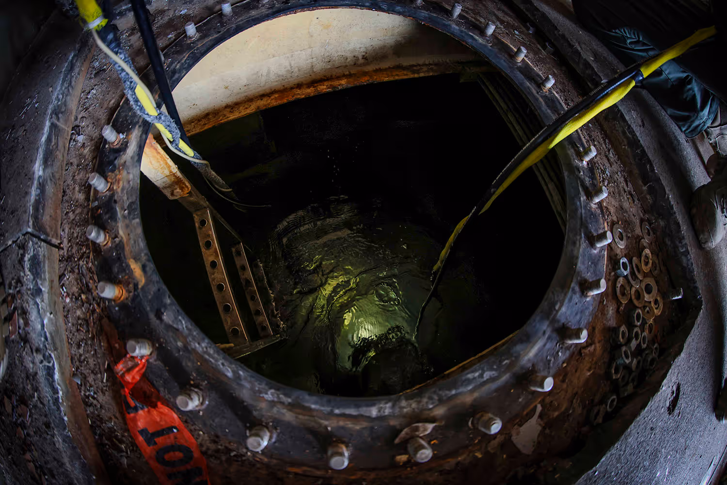 Gecko Robotics robot climbing on the hull of a US navy ship