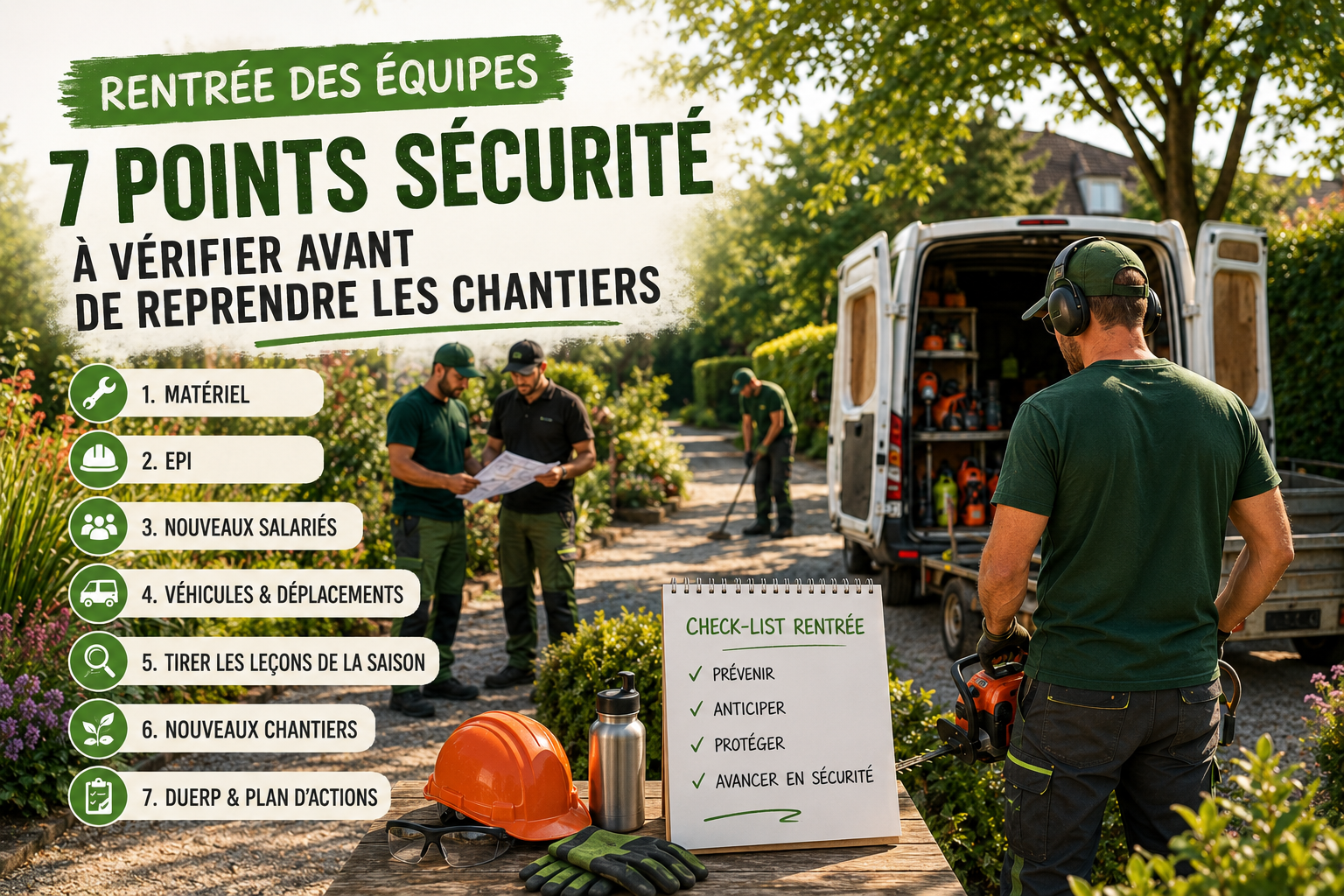 Rentrée des équipes : 7 points sécurité à vérifier avant de reprendre les chantiers