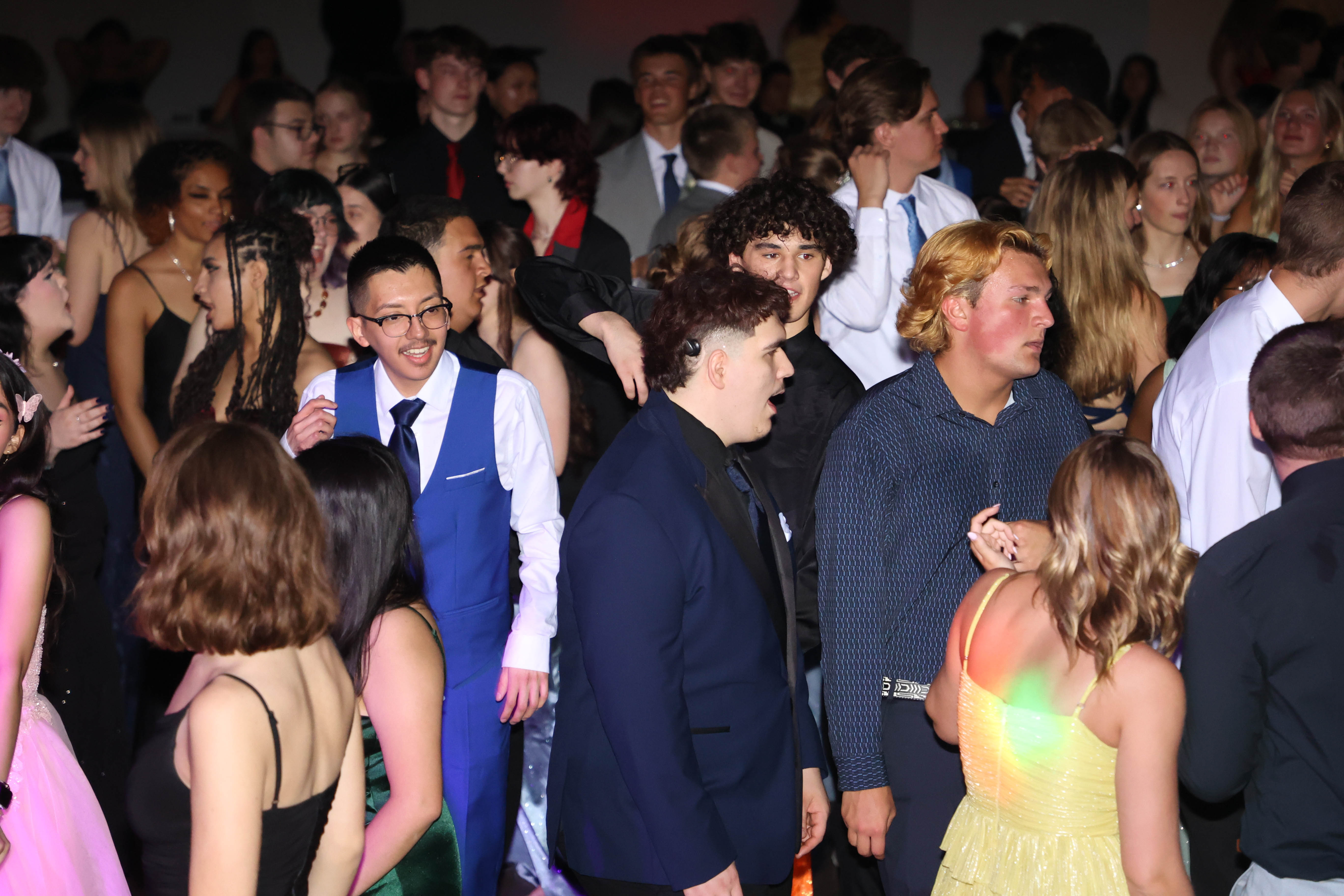 Students at a school dance.