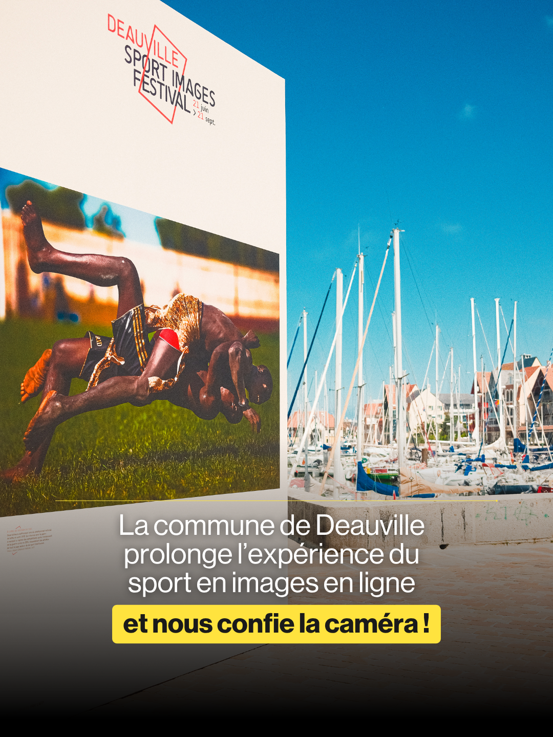 Deauville Sport Images Festival 2026 — photographie sportive exposée dans les rues de Deauville, partenariat Authentic Creators × Ville de Deauville × BITL Agency. Crédit  Lucas Tournois.