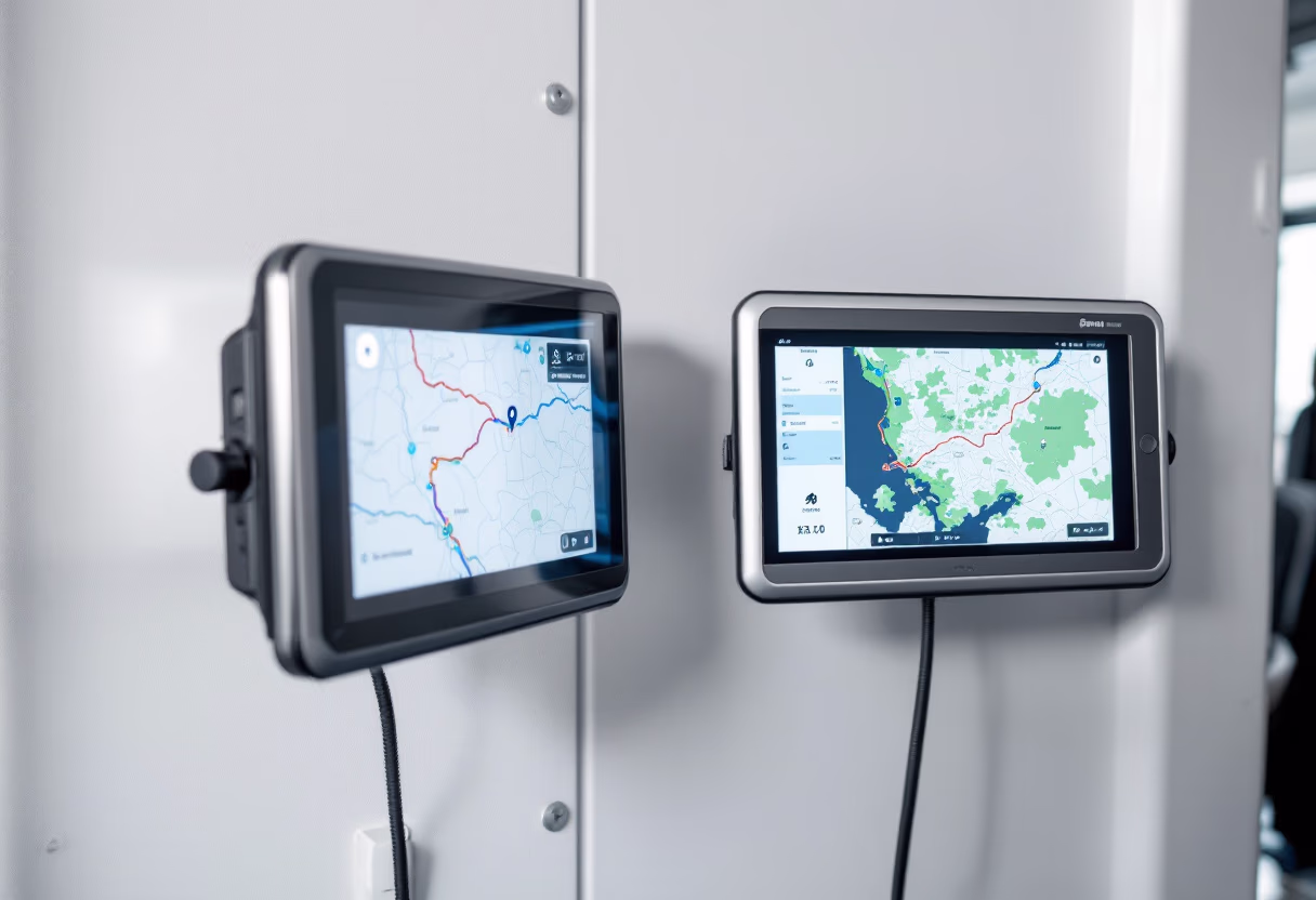 image of gps devices in use (for a trucking company)
