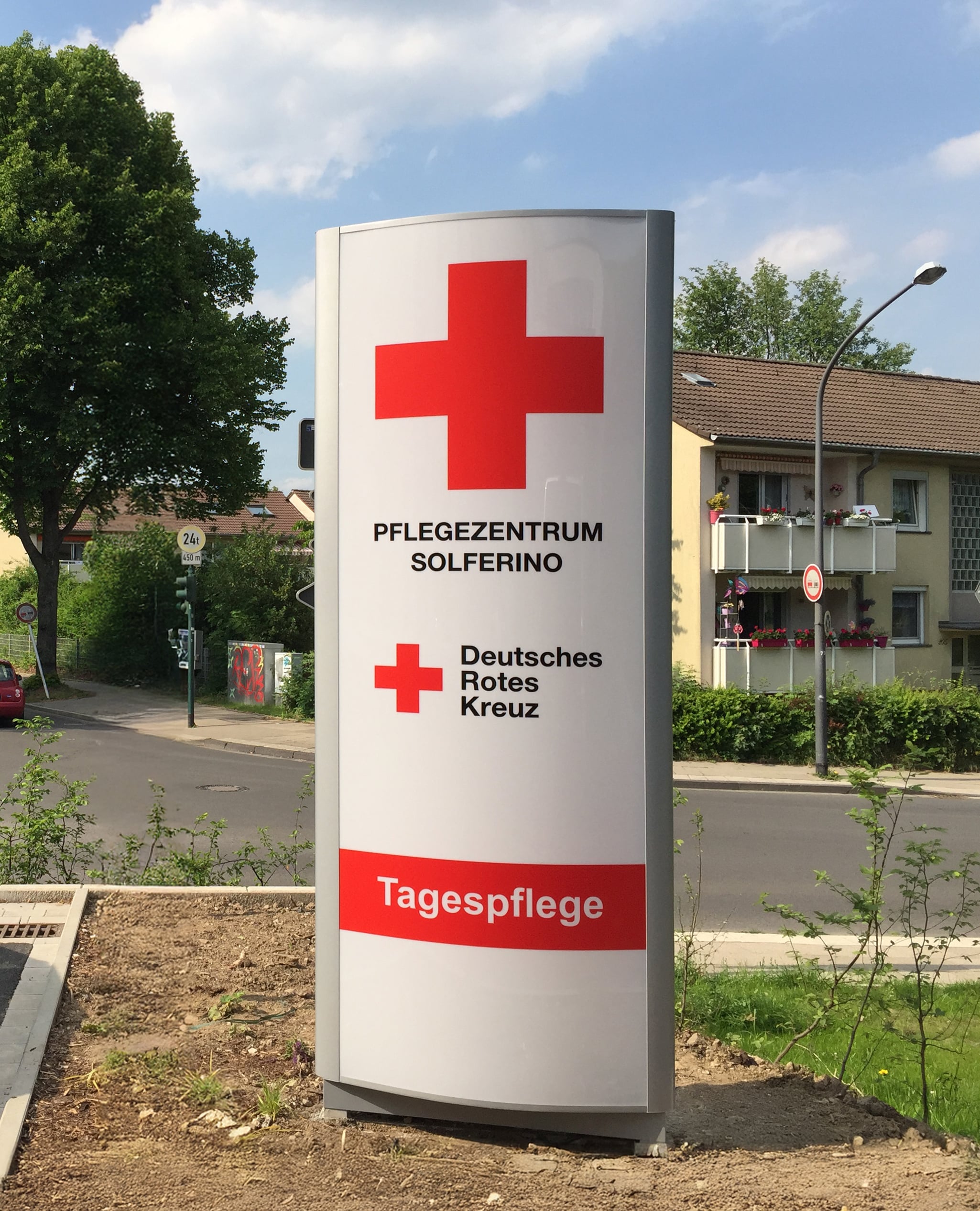 Werbepylon Doppelseitig