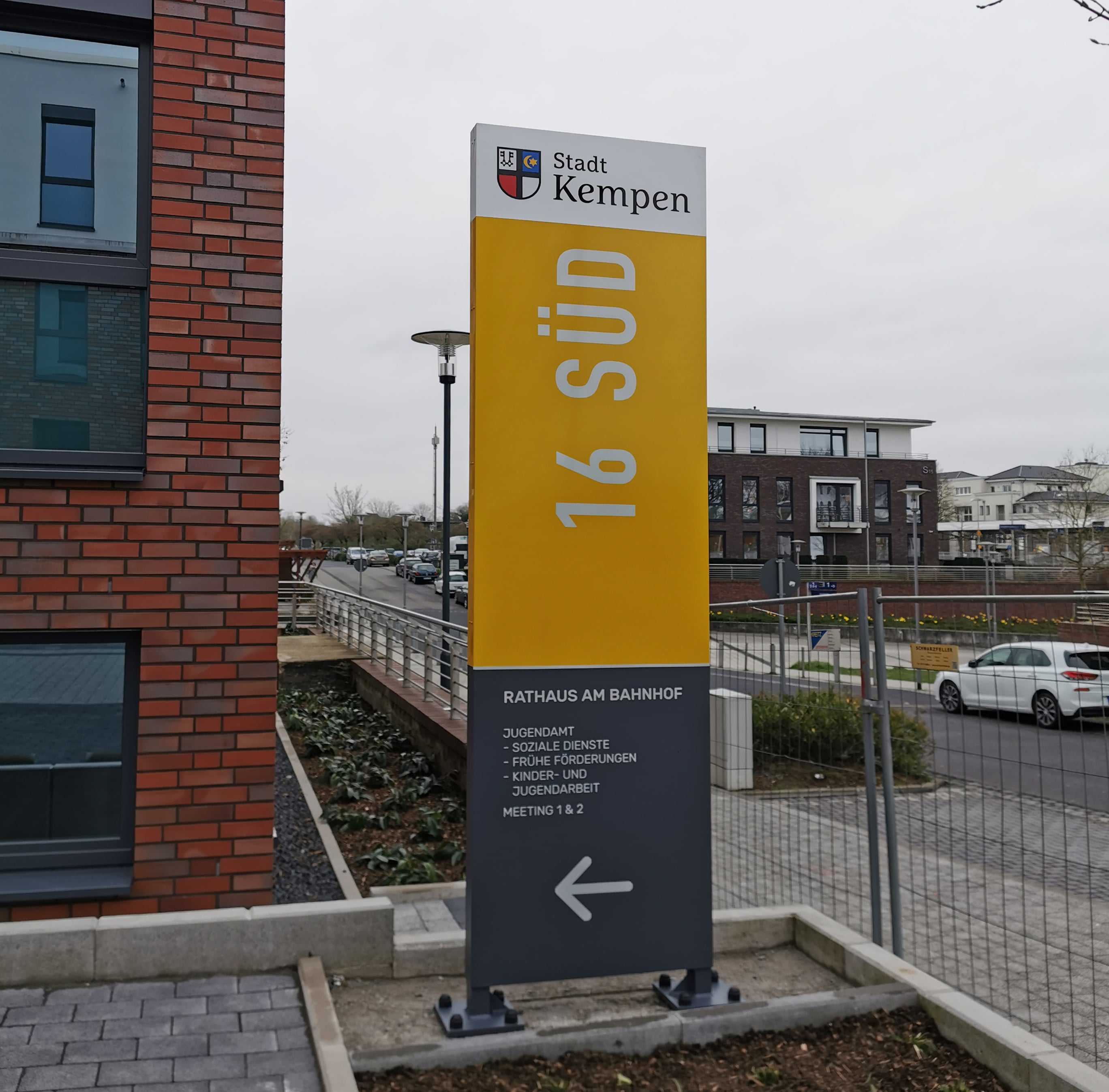 Stadt Kempen Wegweiserpylon